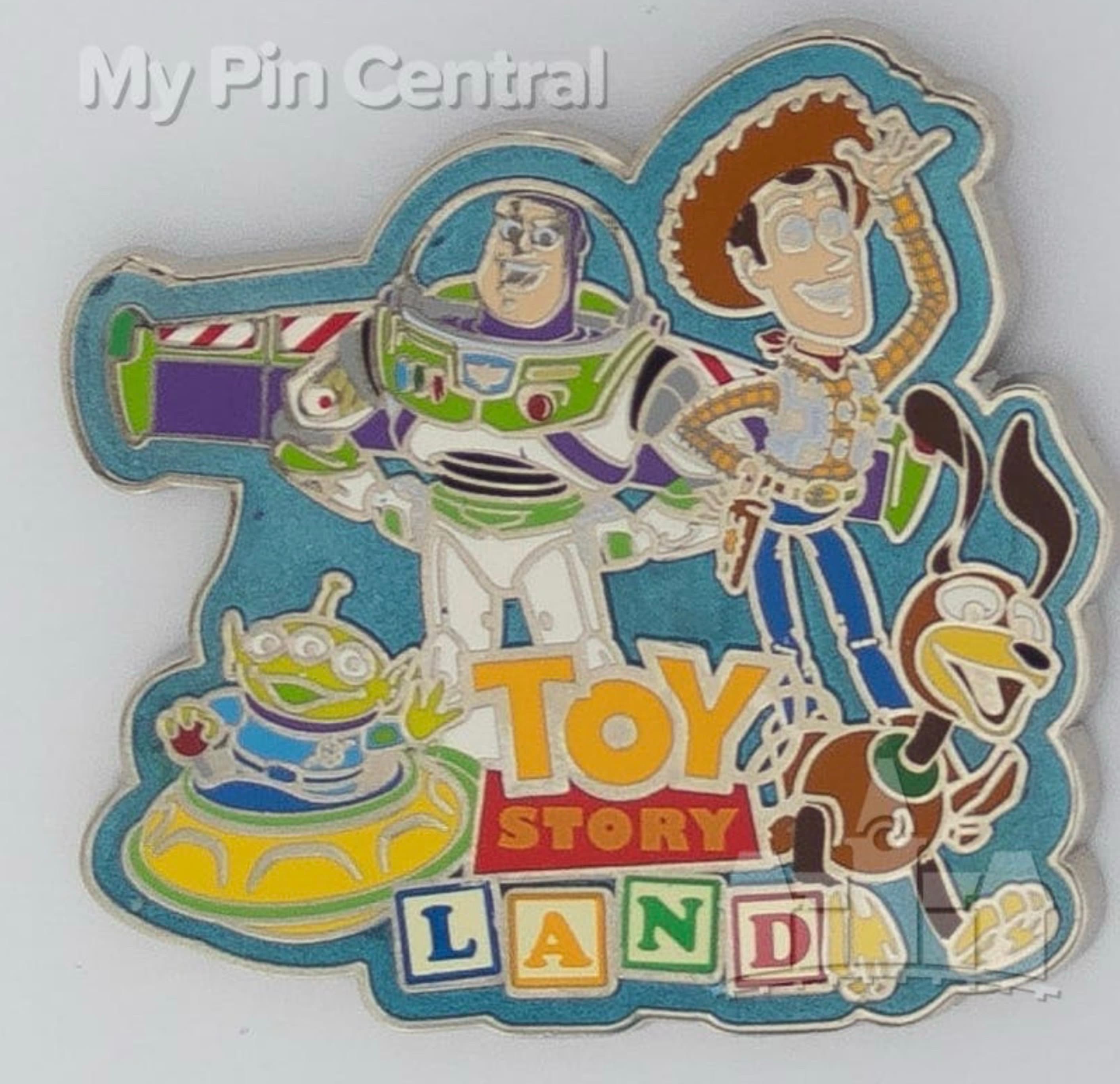 Toy Story Land Characters Logo Pin front