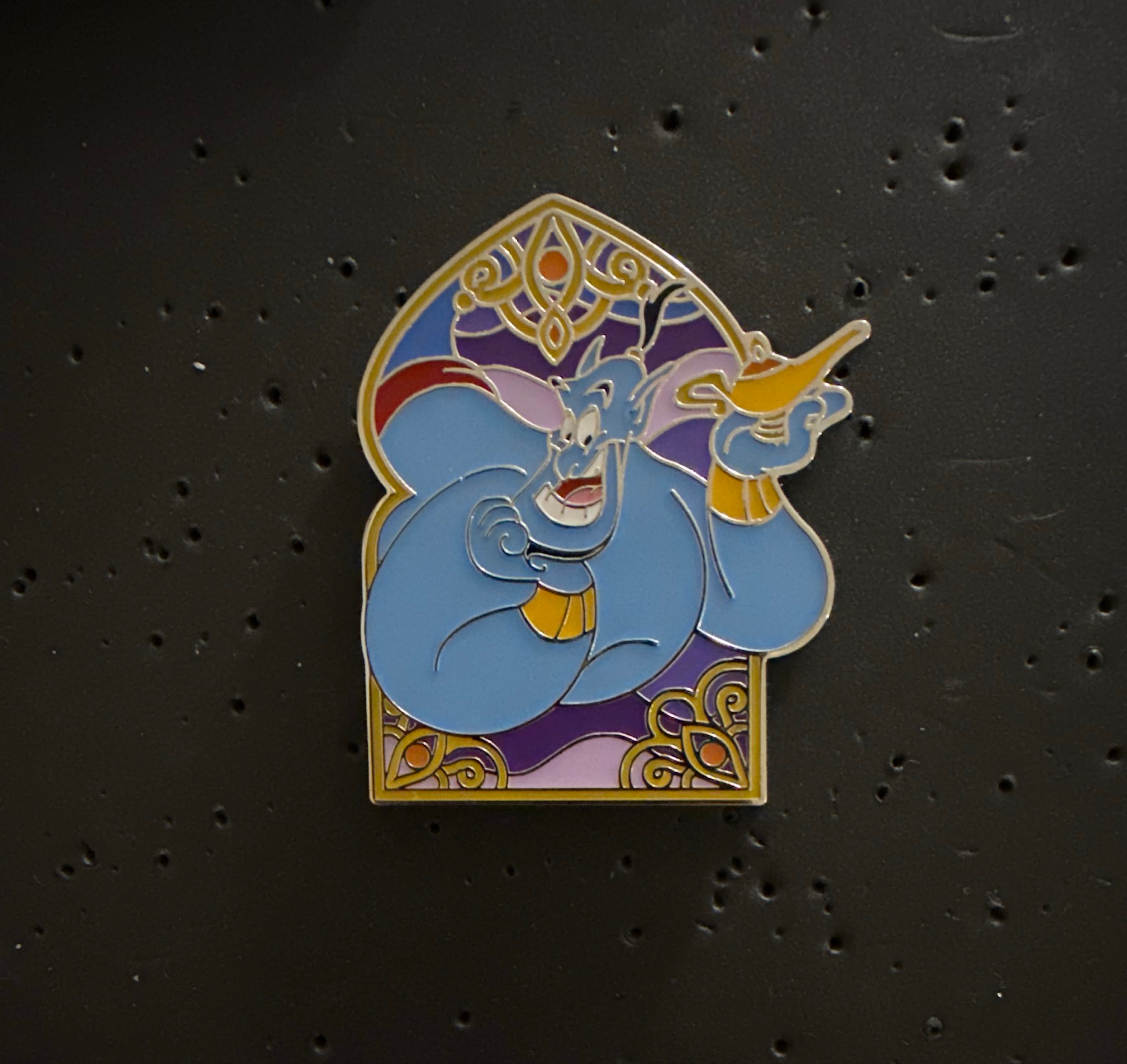 Genie Holding Lamp - Arched Window front