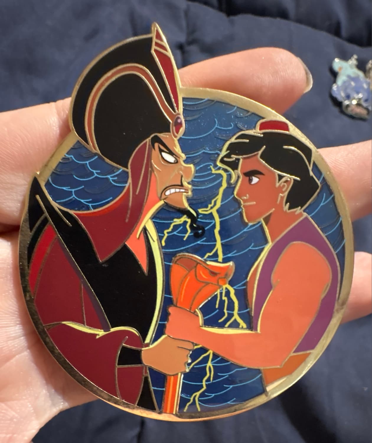 Jafar and aladdin Limited Edition fantasy Pin aladdin Castle Gang front