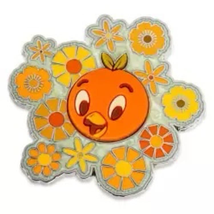 Orange Bird Flower Cluster Pin - EPCOT International Flower & Garden Festival 2023 front