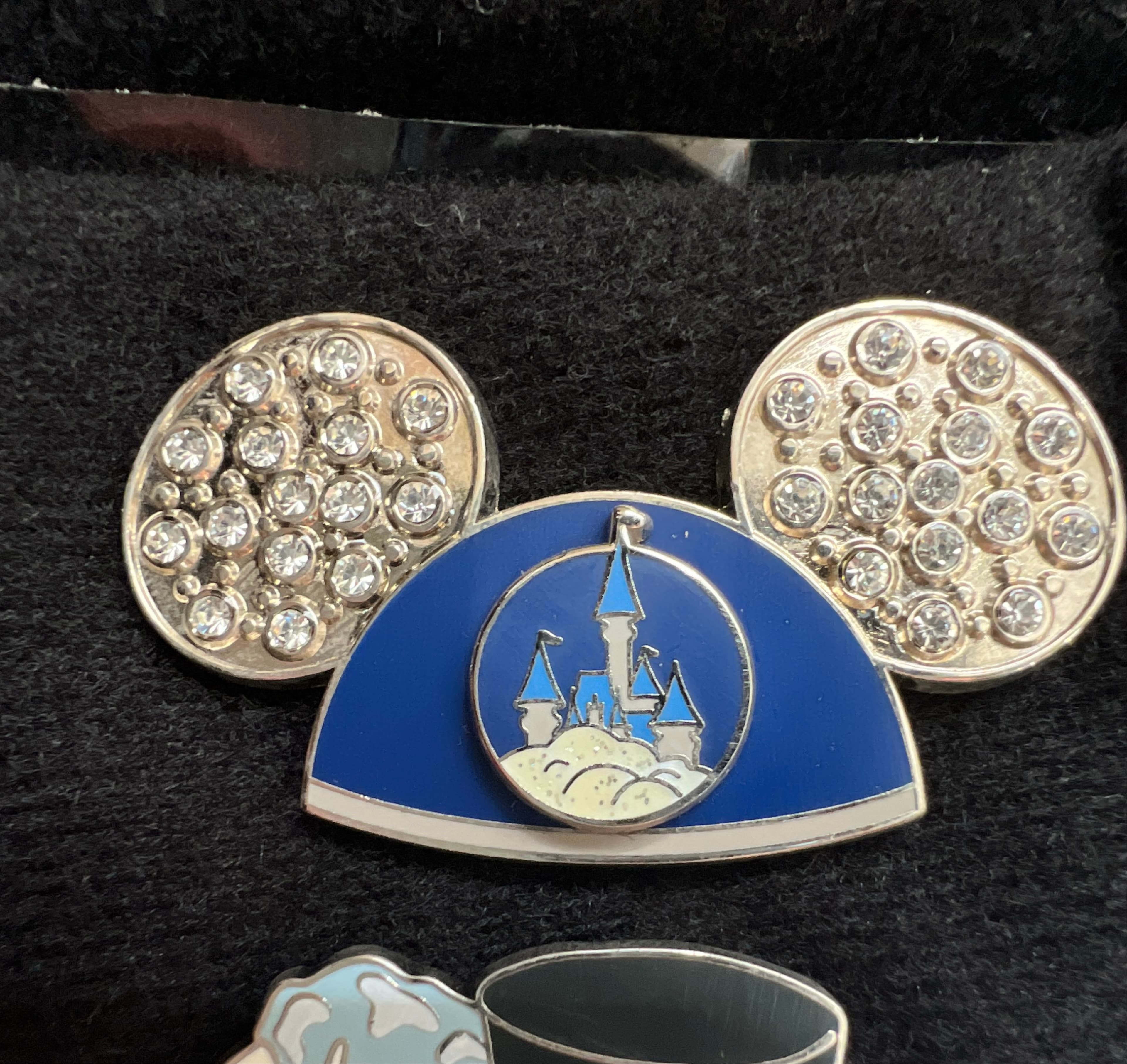 Cinderella Castle Jeweled Mickey Icon Pin front
