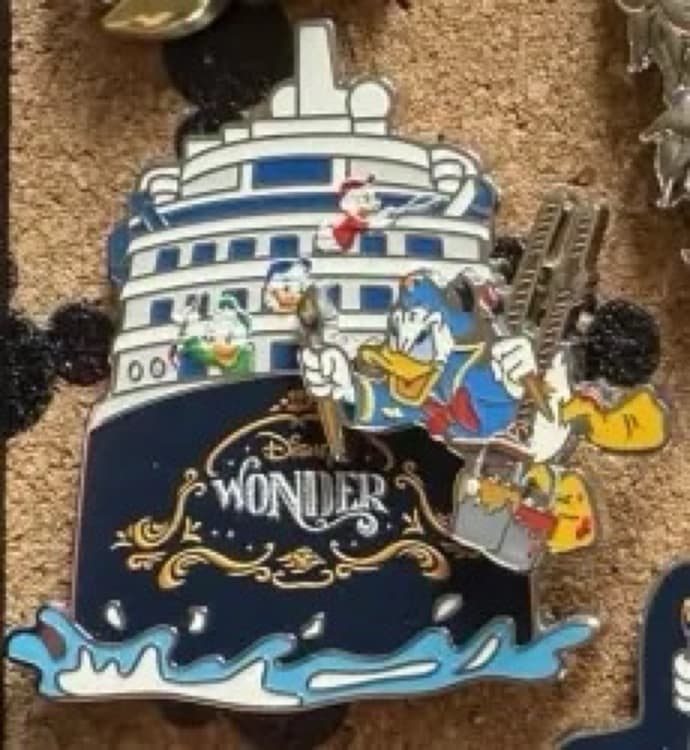 Disney Wonder Logo with Donald and Nephews front
