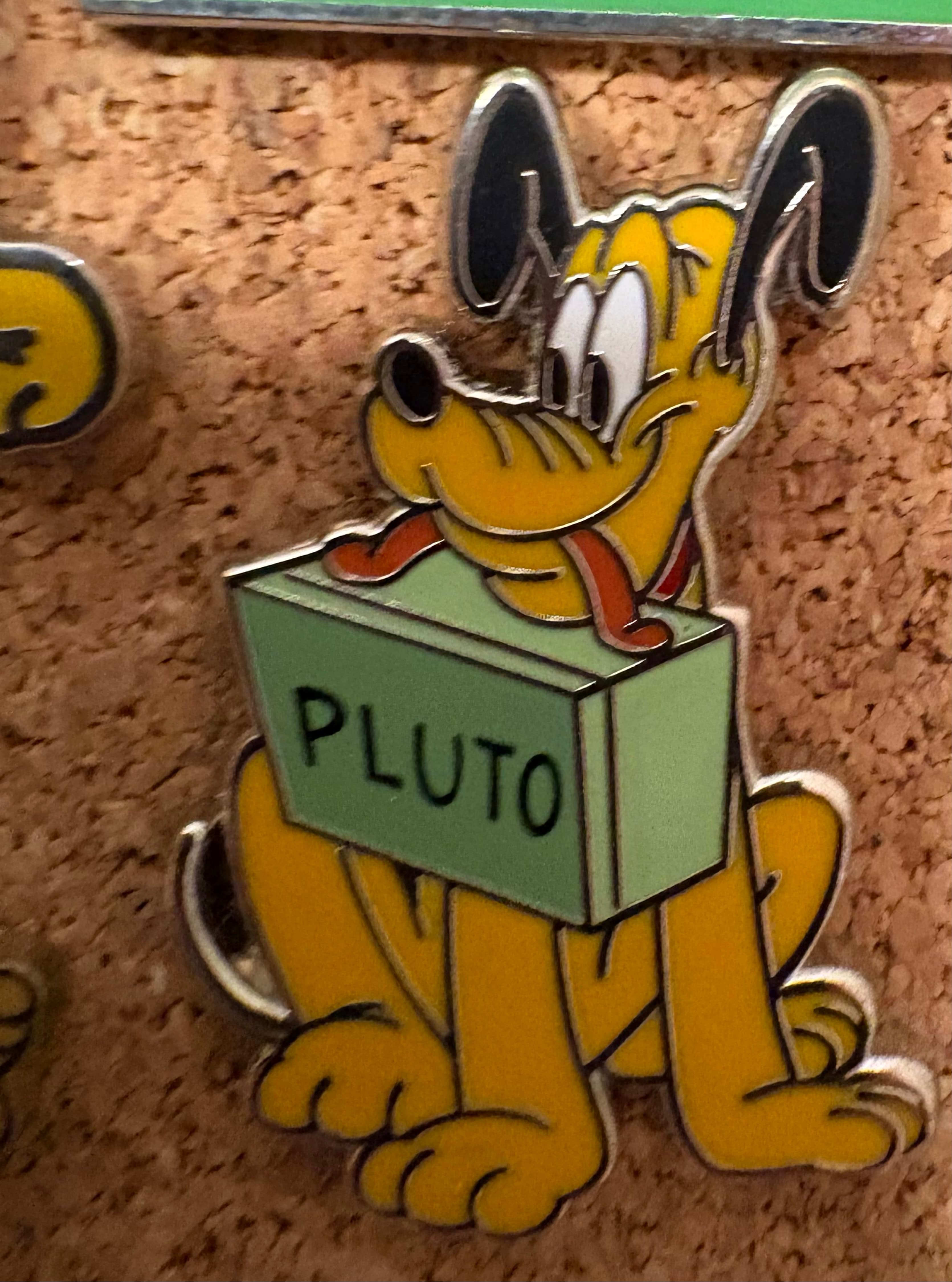 Pluto Holding Green Box with Name front