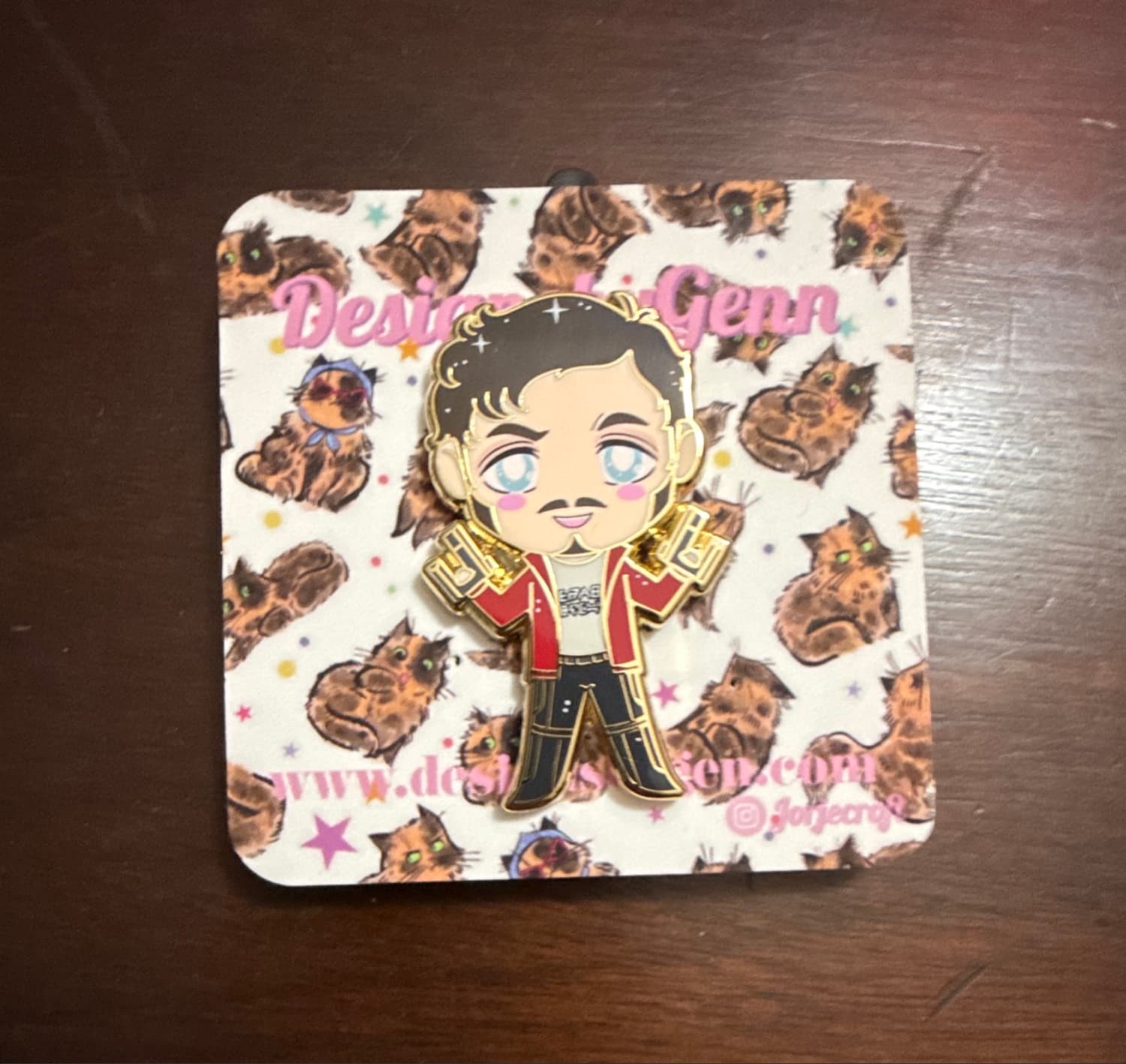 Superhero Star-Lord | Cute Chibi' Enamel Pin - Designs by Genn front