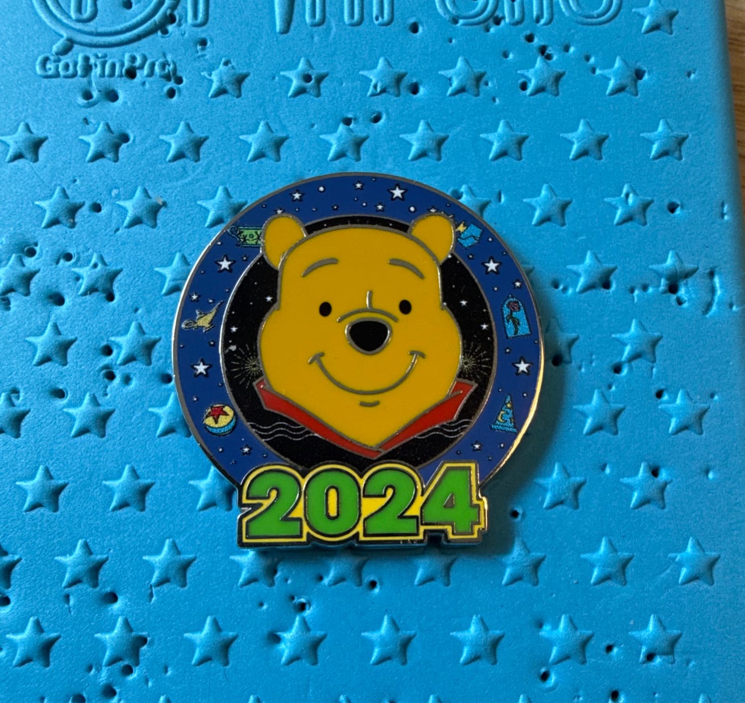 Winnie the Pooh 2024 Disney Parks Mystery Box Pin with Icons front