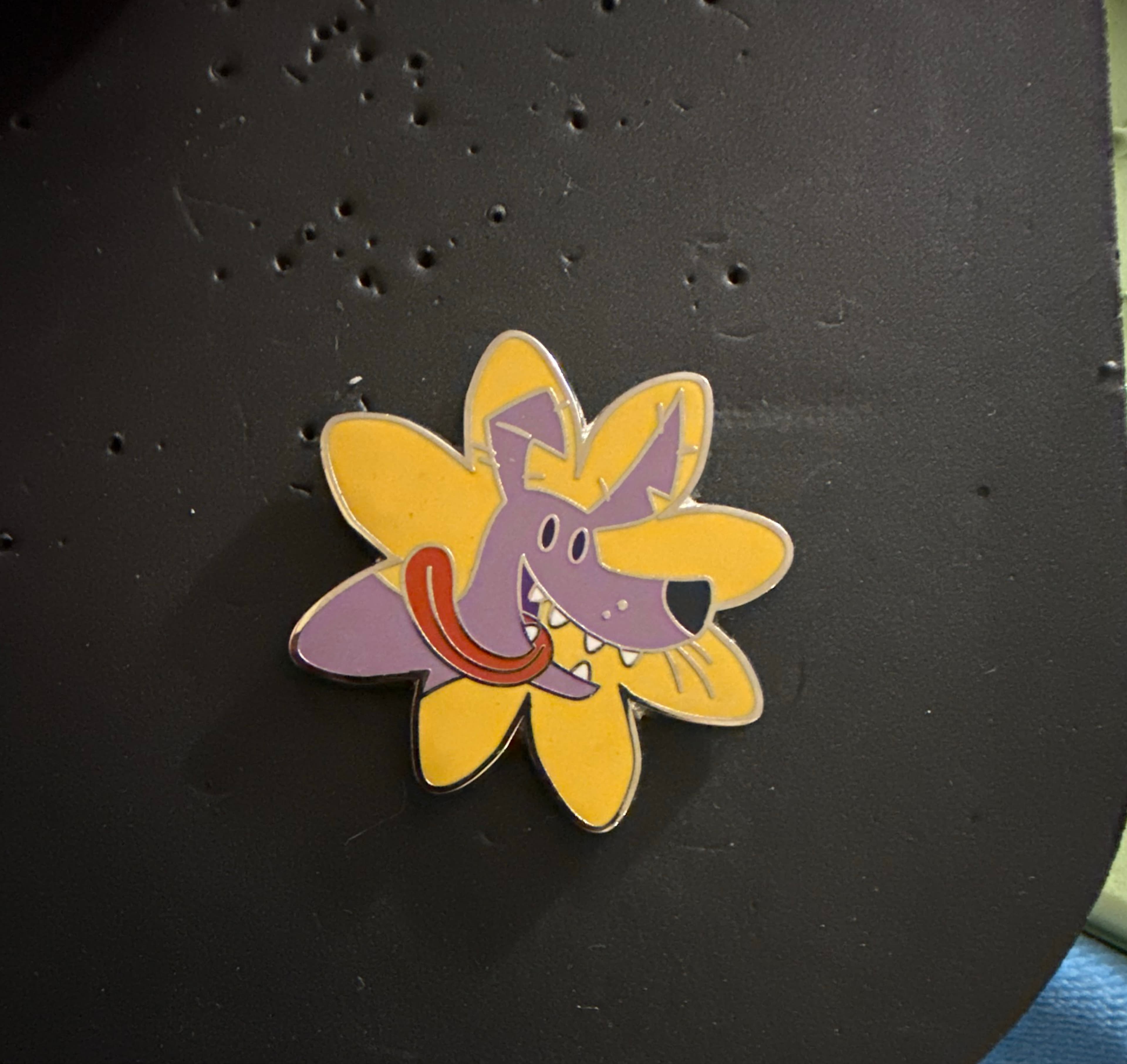 Purple Dog in Yellow Flower - Loungefly Disney Cats & Dogs Floral Blind Box Pin front