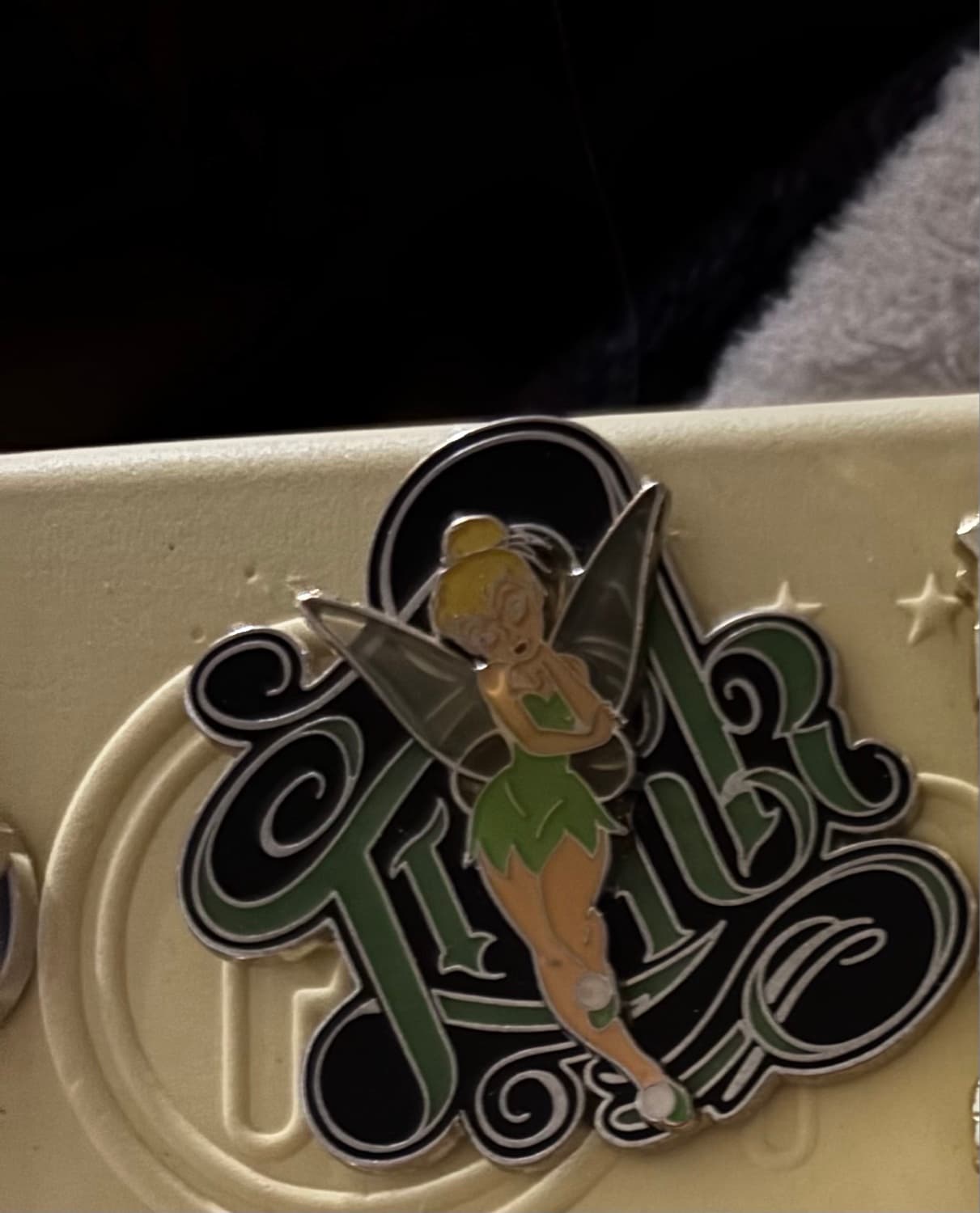 Disney Tinker Bell Arms Crossed with Name Pin front