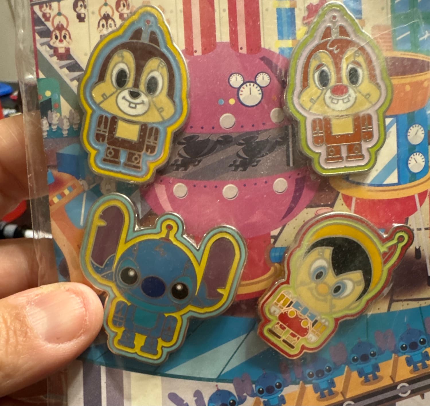 Mechanical Character Pin set front