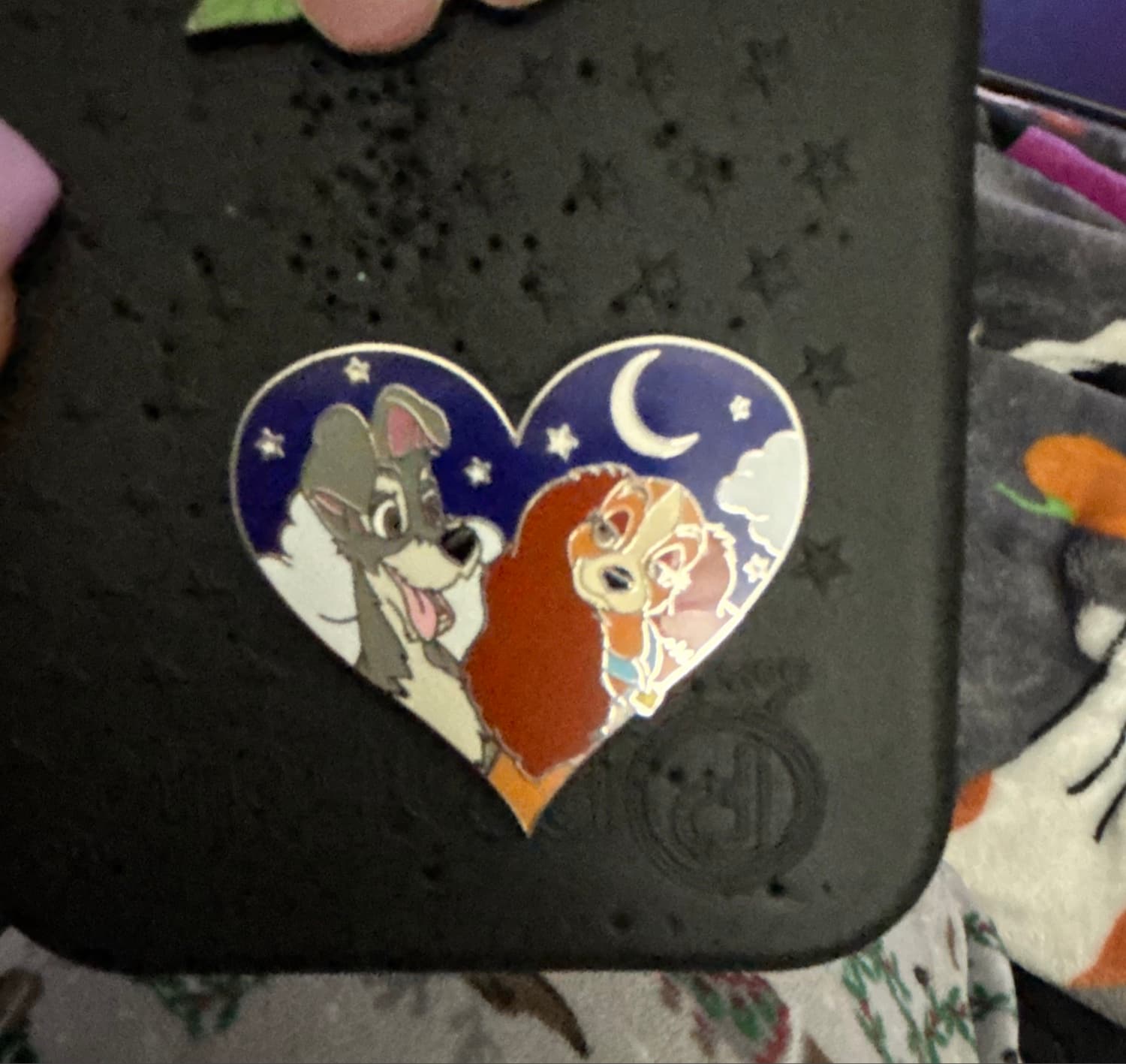 Lady and the Tramp 60th Anniversary Heart Pin front