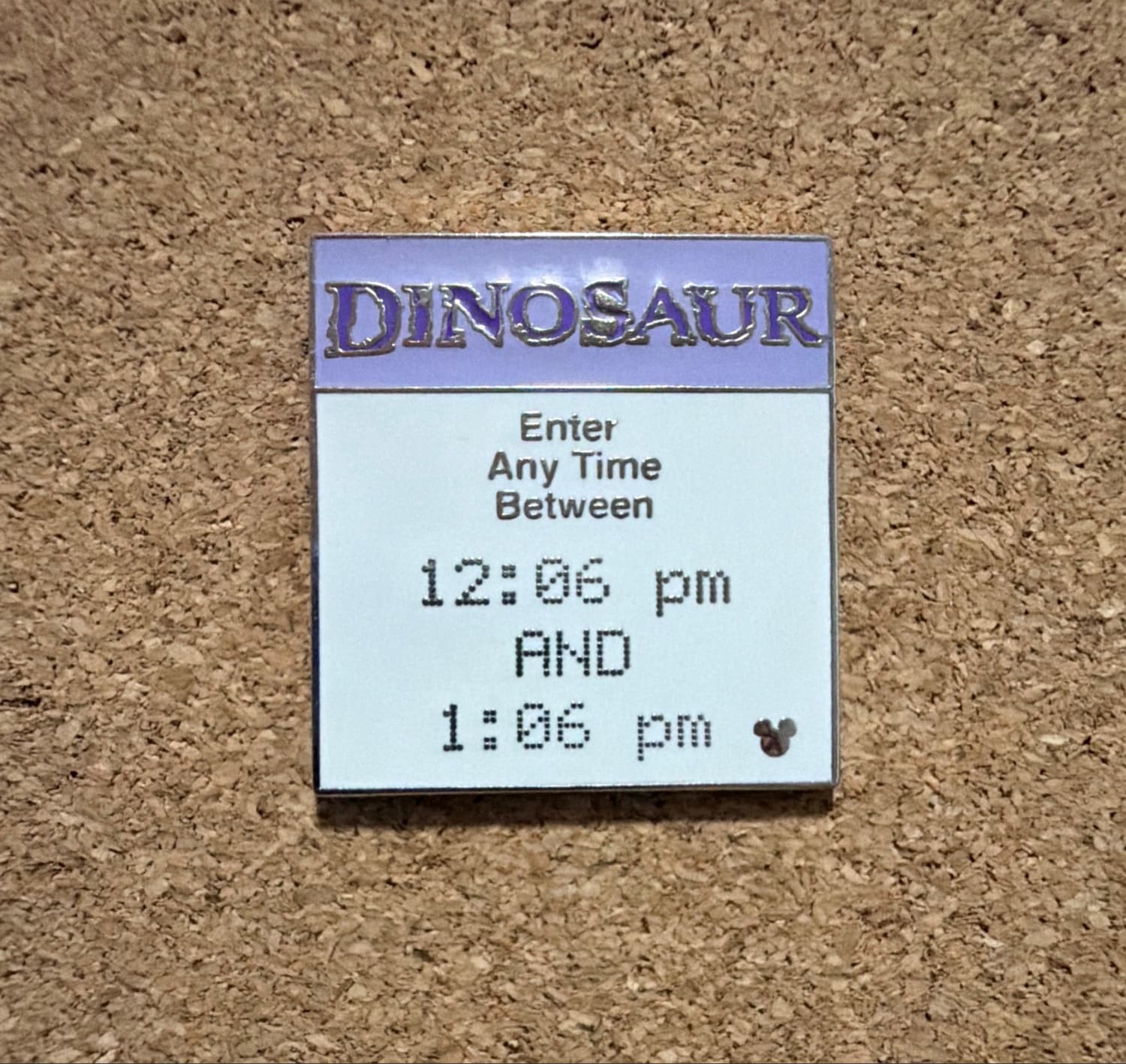 Dinosaur FastPass Hidden Mickey Pin - Animal Kingdom front