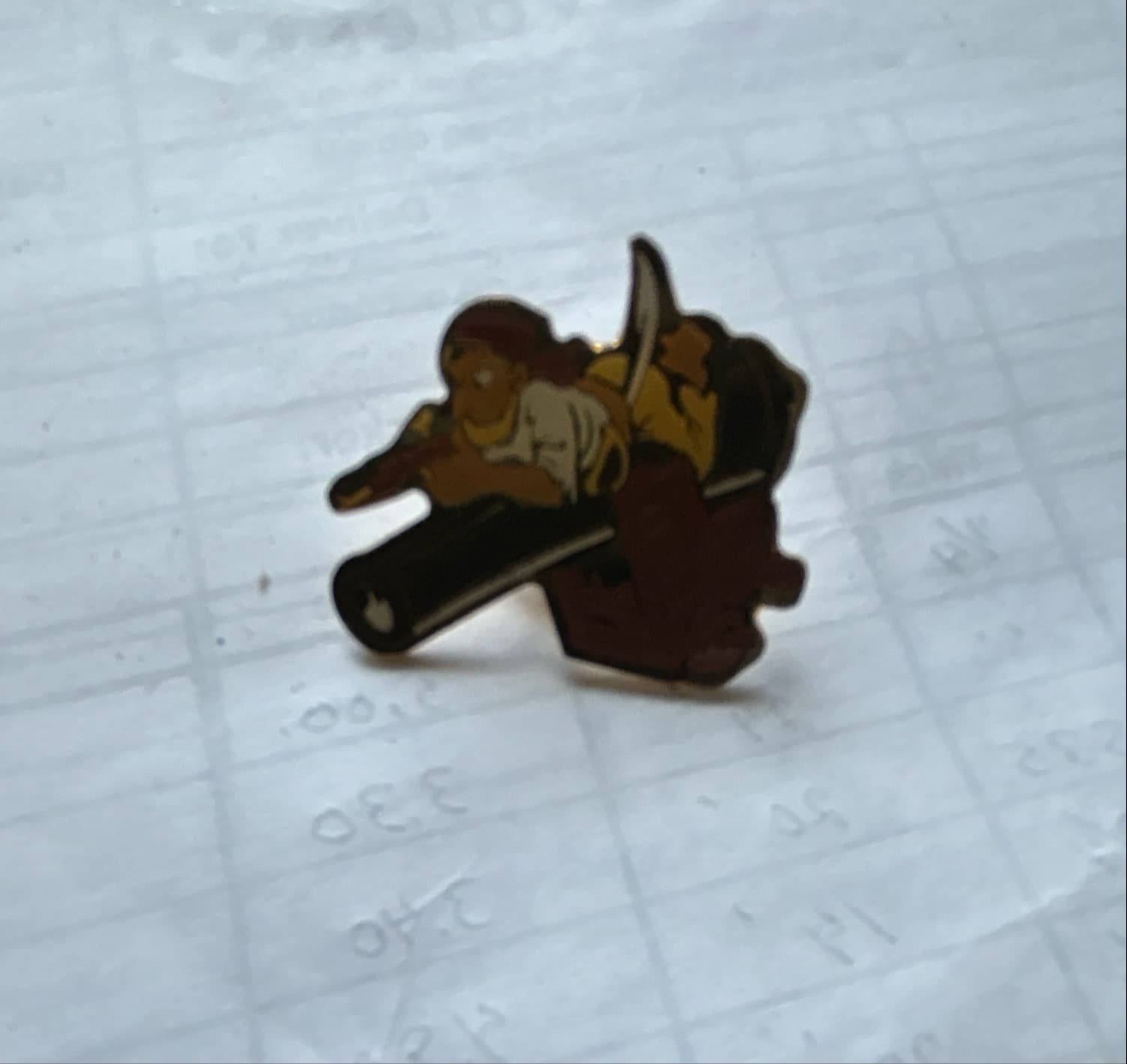 Walt Disney Imagineering WDI Pirates of the Caribbean Concept Art Pin Pirate on Cannon front