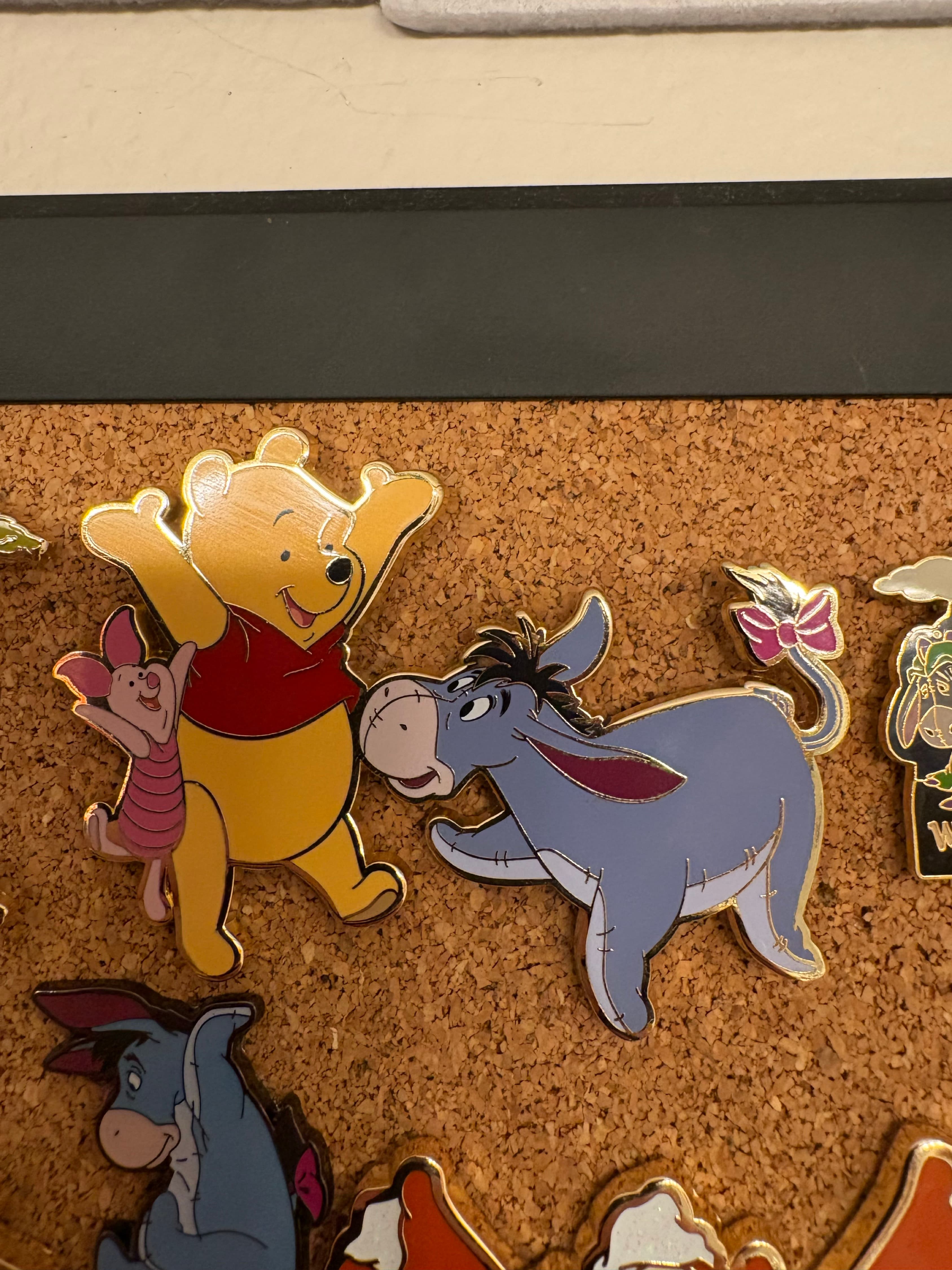 Winnie the Pooh, Piglet, and Eeyore Palm Pink a la Mode Jumbo Pin front