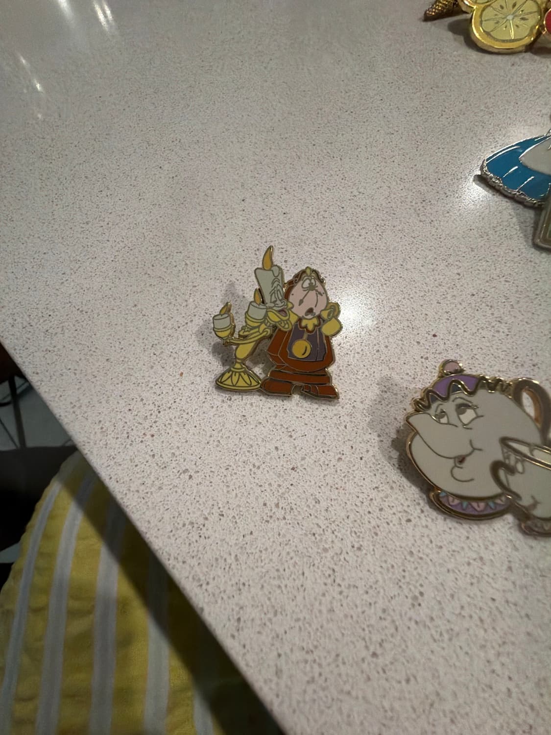 Beauty and the Beast - Lumiere and Cogsworth Pin front