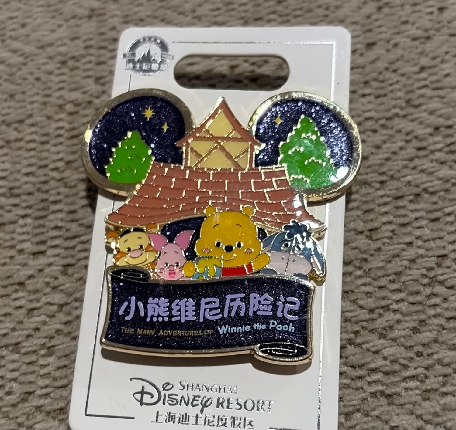 Winnie the Pooh and Friends - The Many Adventures of Winnie the Pooh Attraction Pin - Shanghai Disney Resort front