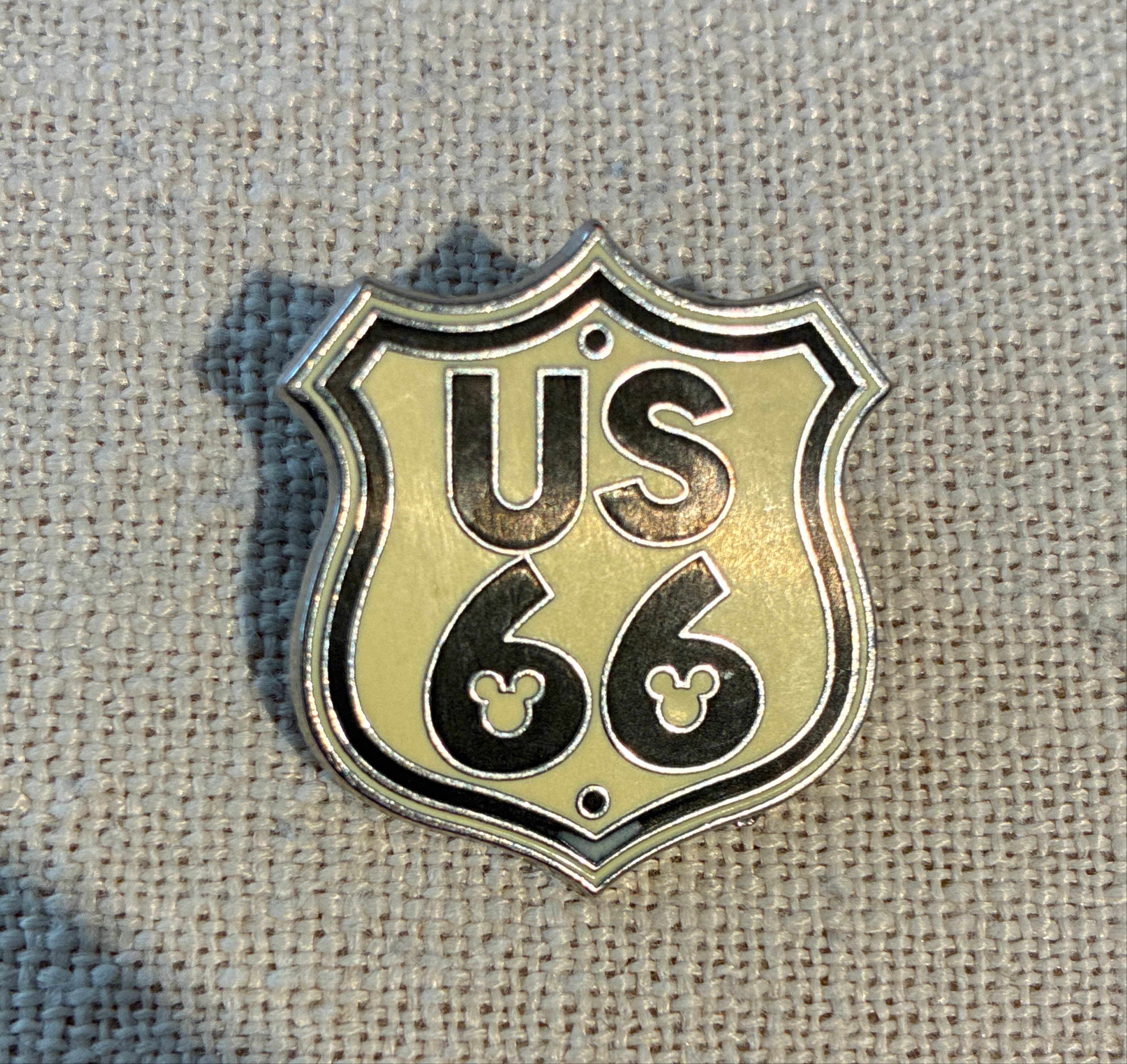 US Route 66 Shield with Mickey Heads front