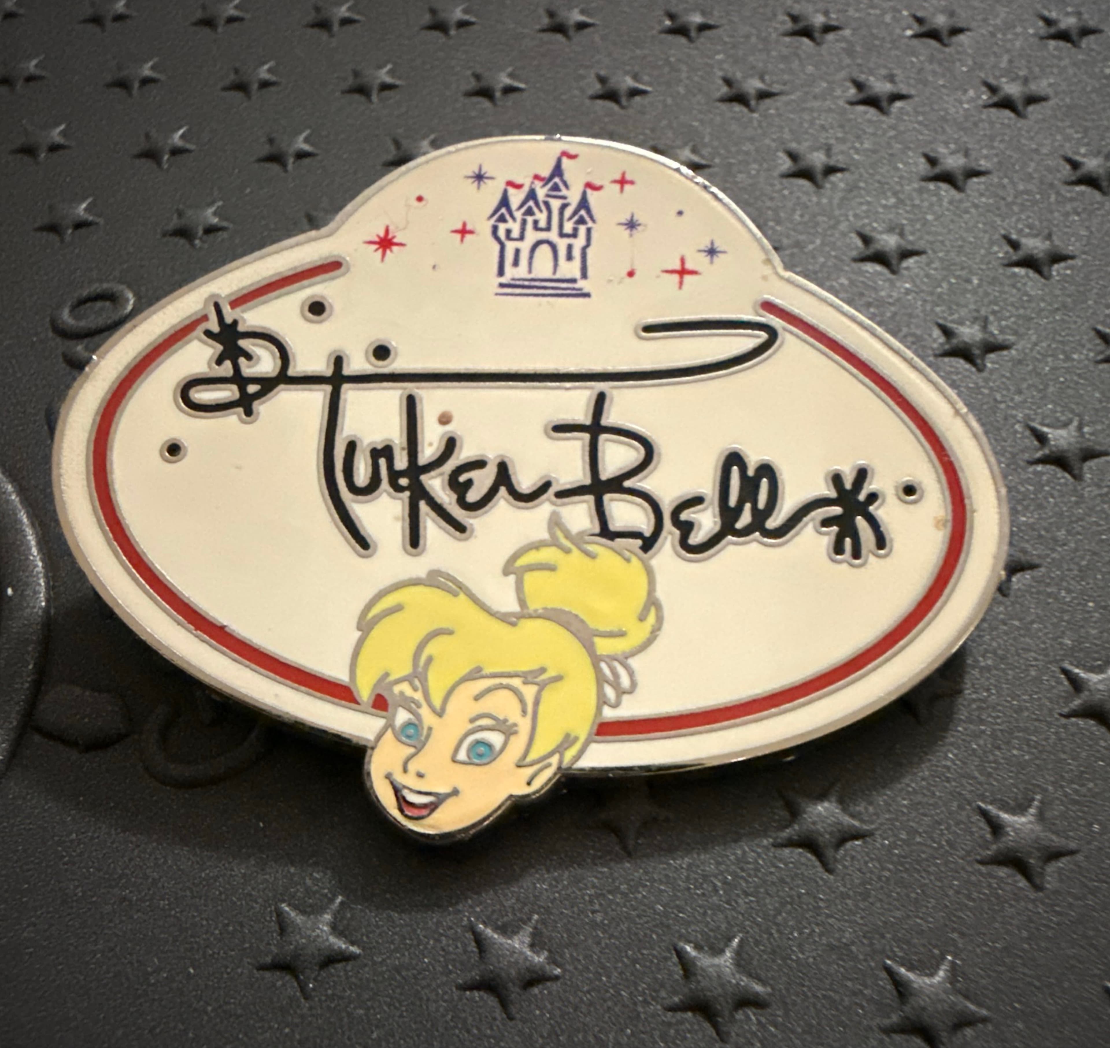 Tinker Bell Name Tag Mystery Collectible Pin front