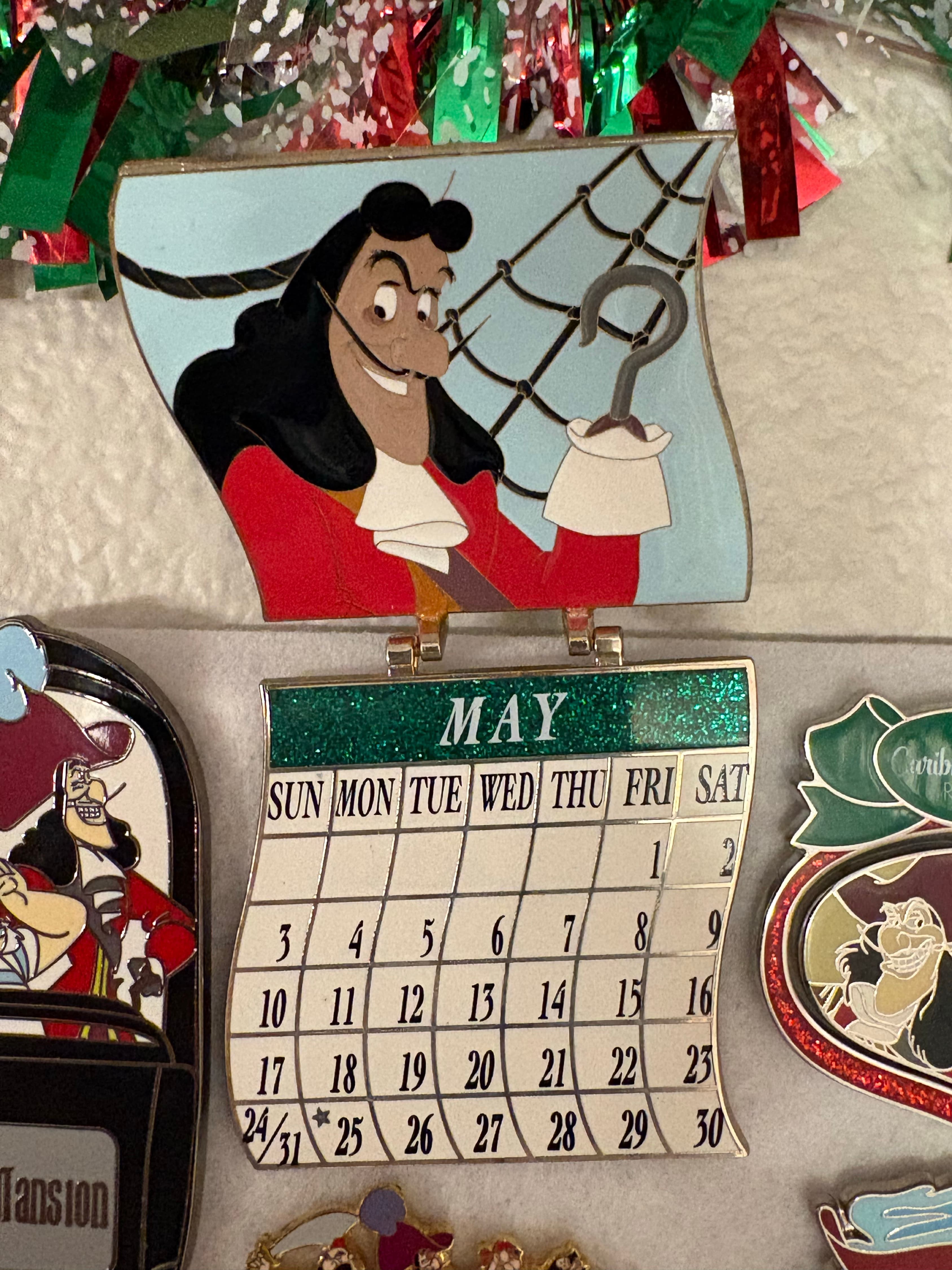 Captain Hook and Mr. Smee - May Villains Calendar front