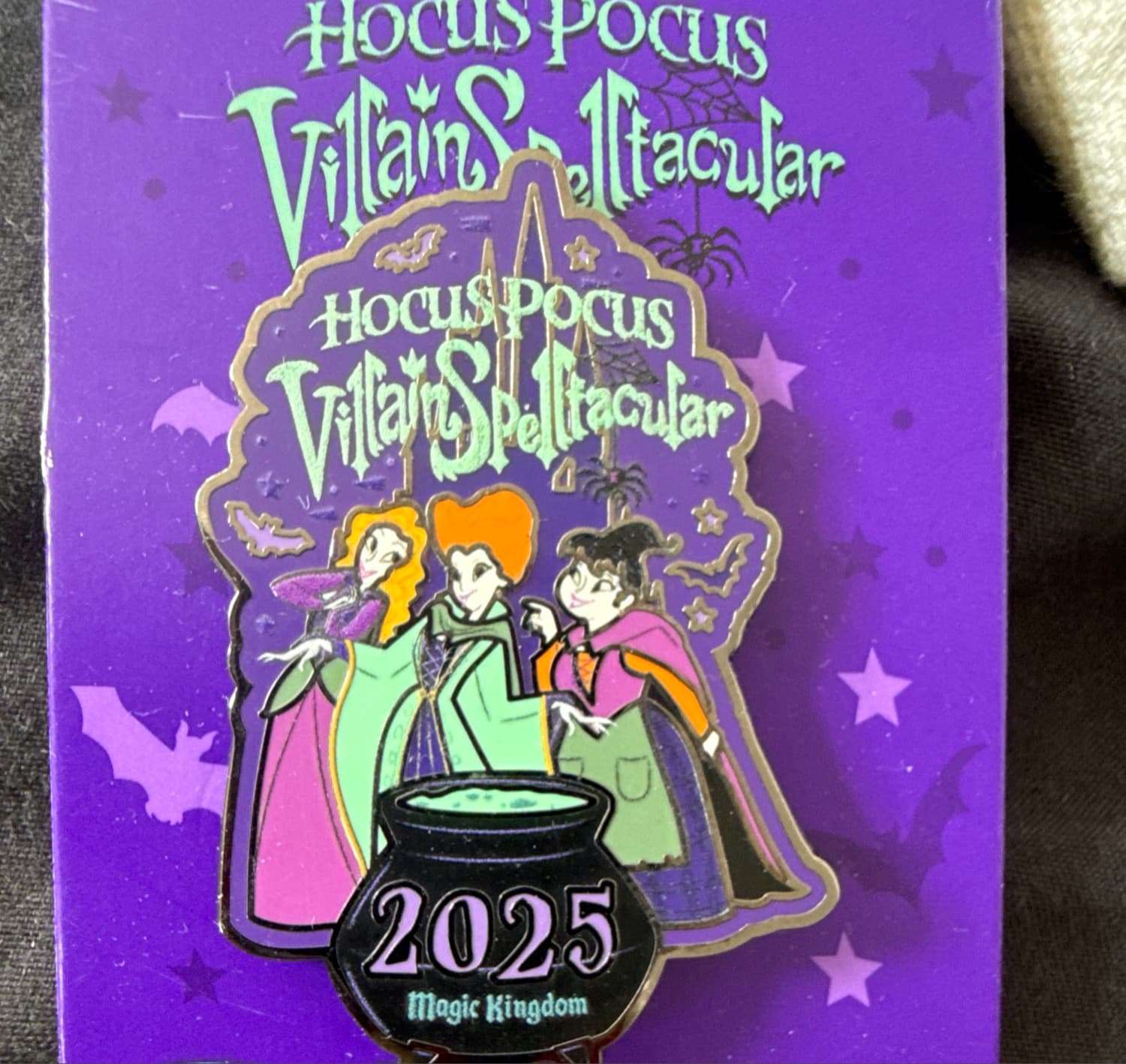 Mickey's Not So Scary Halloween Party 2025: Hocus Pocus Villain Spelltacular Pin front