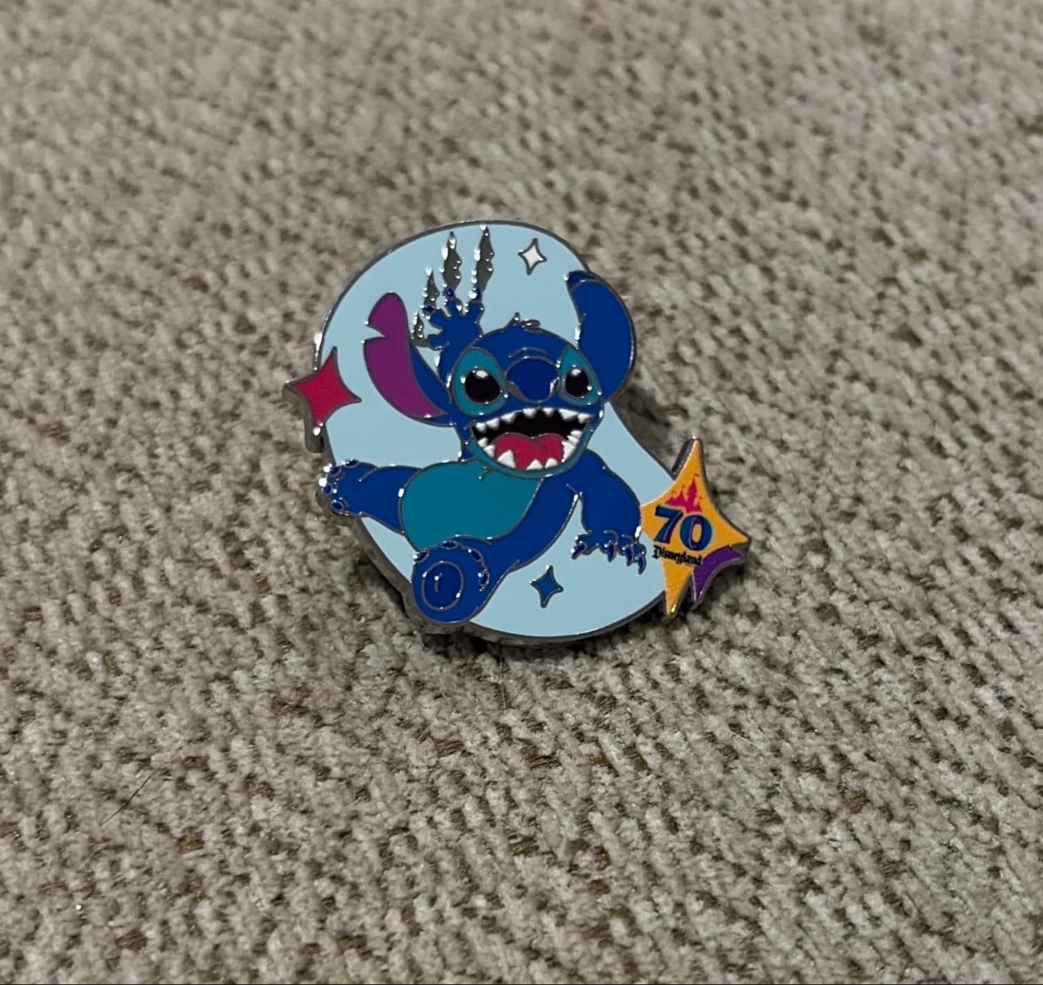 Stitch Disneyland Resort 70th Anniversary Pin front