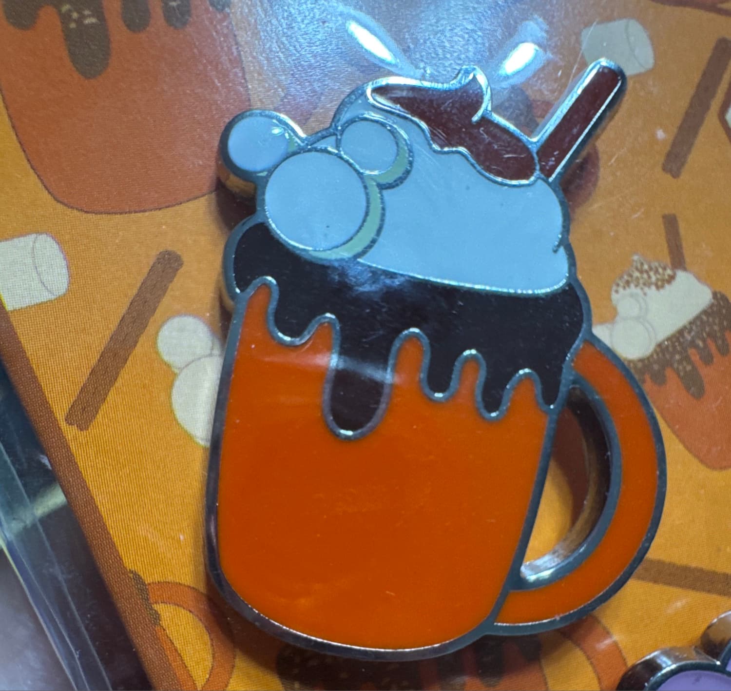 Disney Mickey Mouse Pumpkin Spice Latte Enamel Pin front