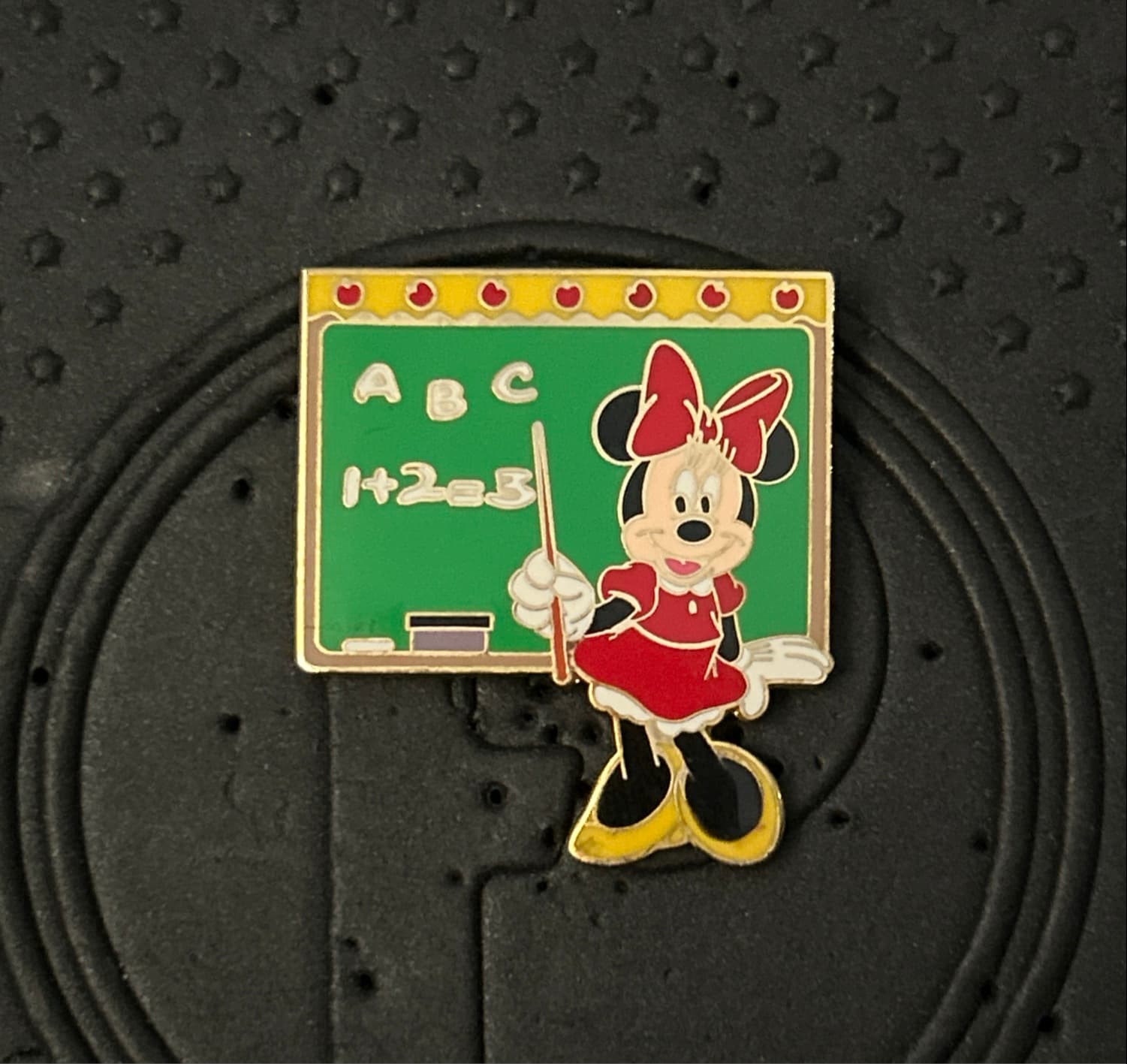 Minnie Mouse School Teacher ABC 123 Board front