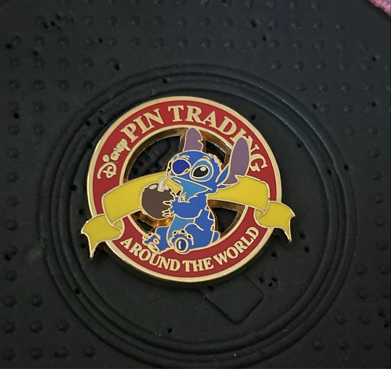 Stitch Drinking Coconut - Disney Pin Trading Around the World front