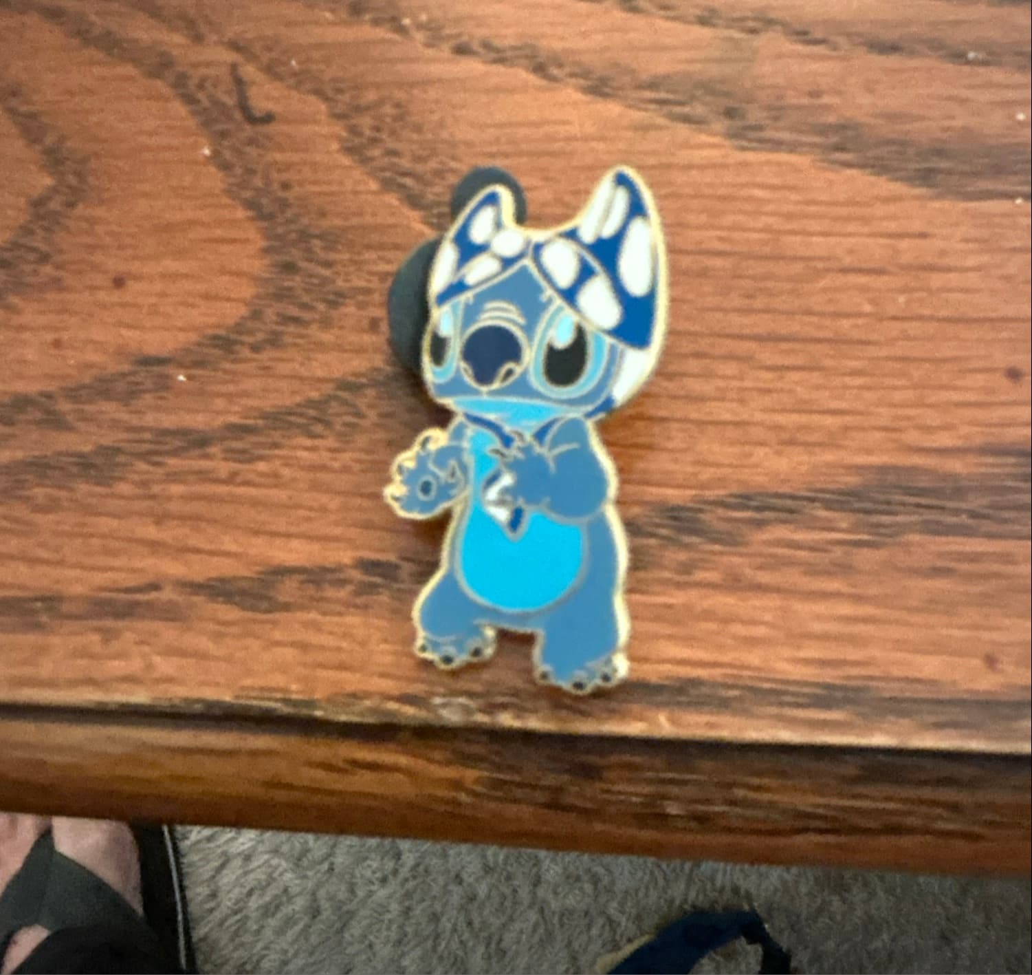 Stitch with Blue and White Mushroom Cap front