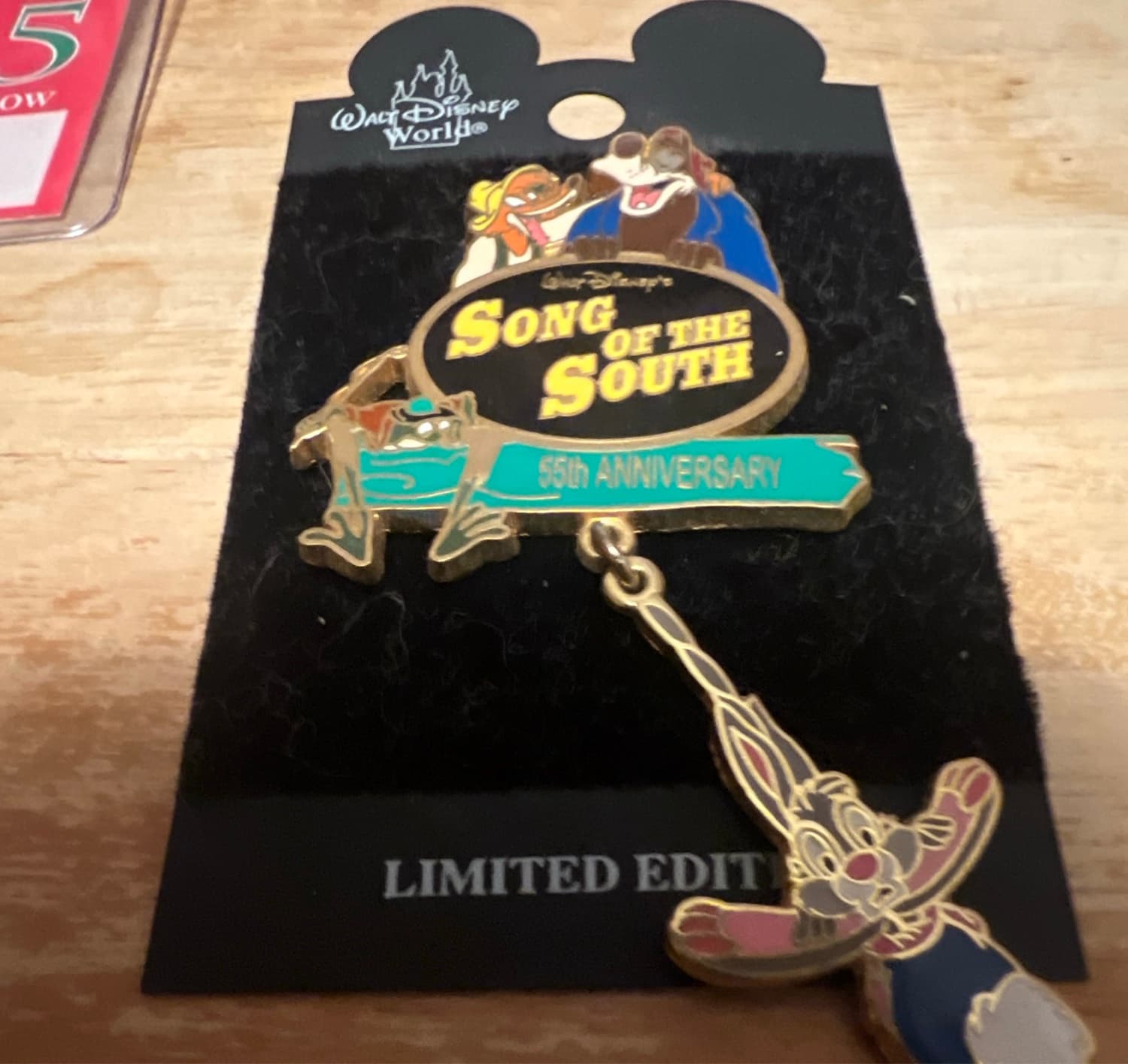 Walt Disney's Song of the South 55th Anniversary Dangle Pin front