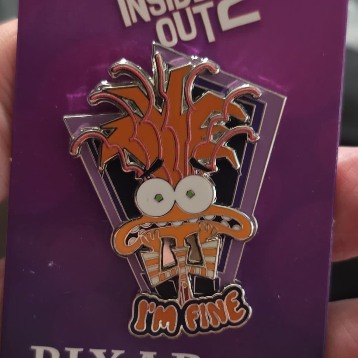 Inside Out 2 Anxiety 'I'm Fine' Limited Release Pin front