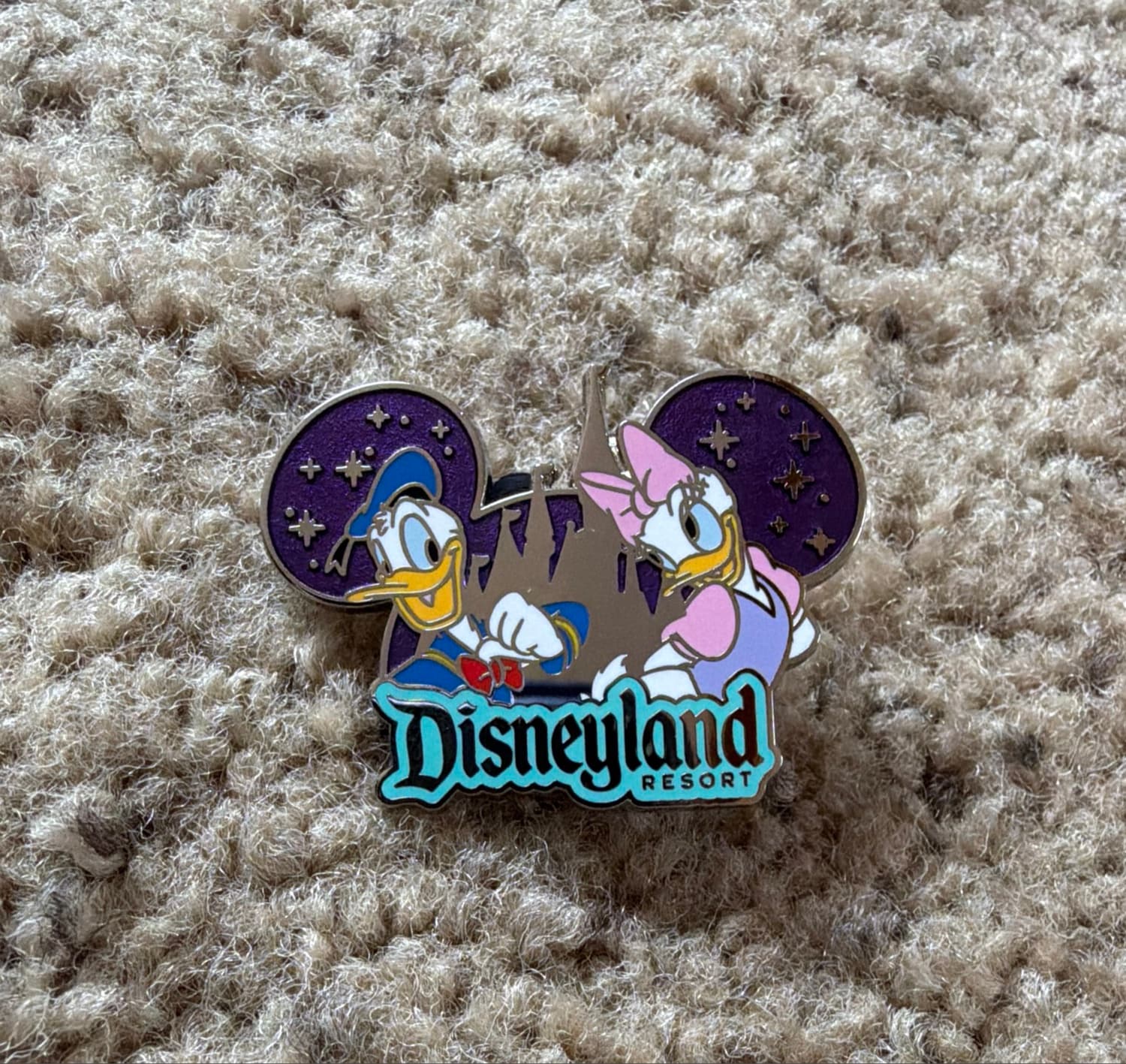 Donald & Daisy Duck with Castle Disneyland Resort front