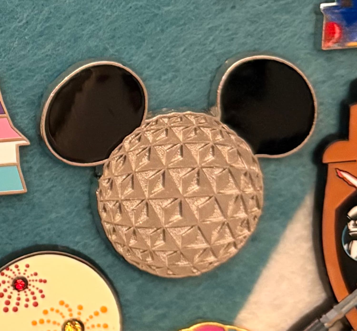 Epcot Spaceship Earth Mickey Icon Pin front