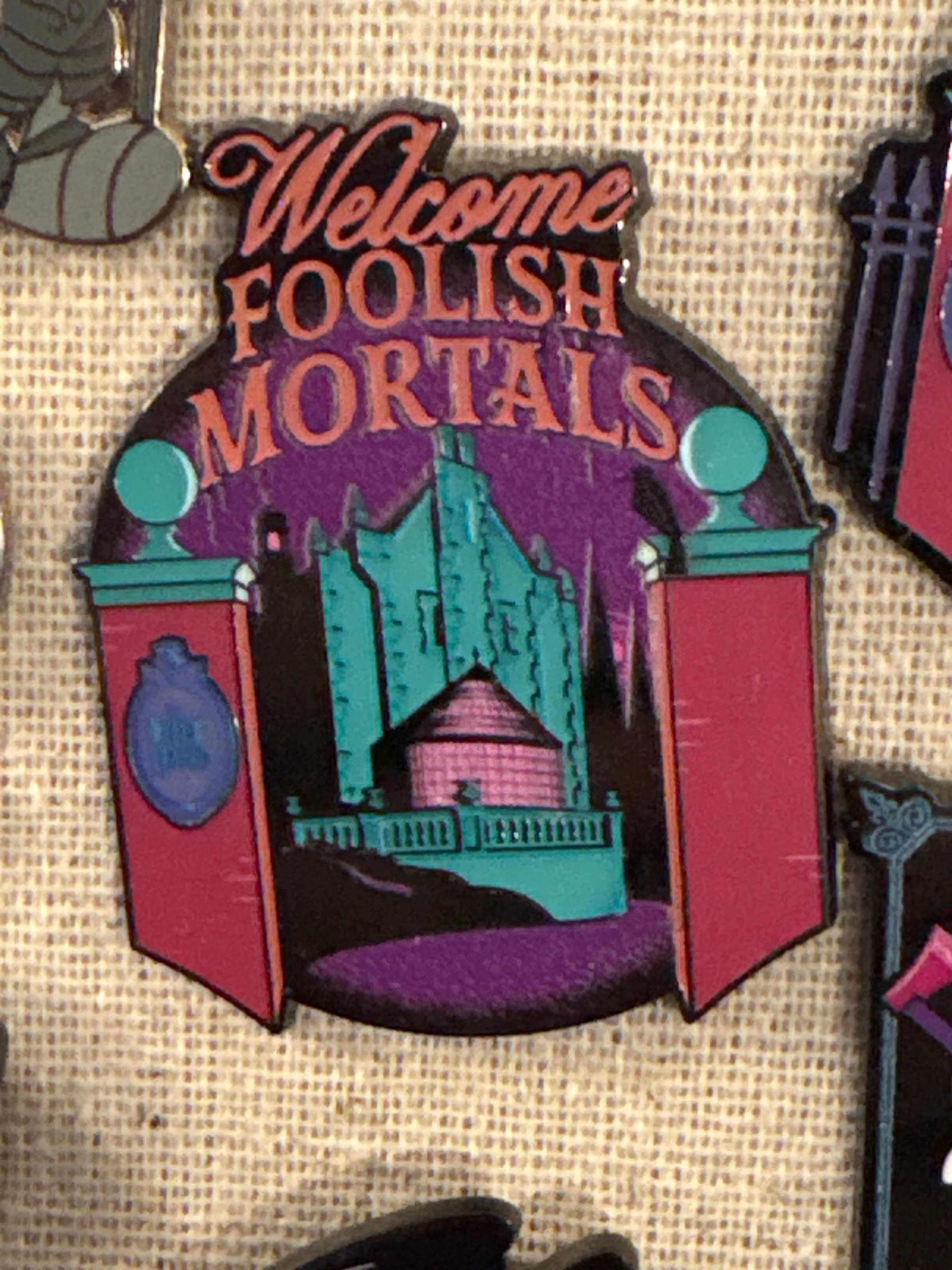 Annual Passholder Exclusive - Walt Disney World Haunted Mansion Facade Welcome Foolish Mortals - The Haunted Mansion Trend Collection front