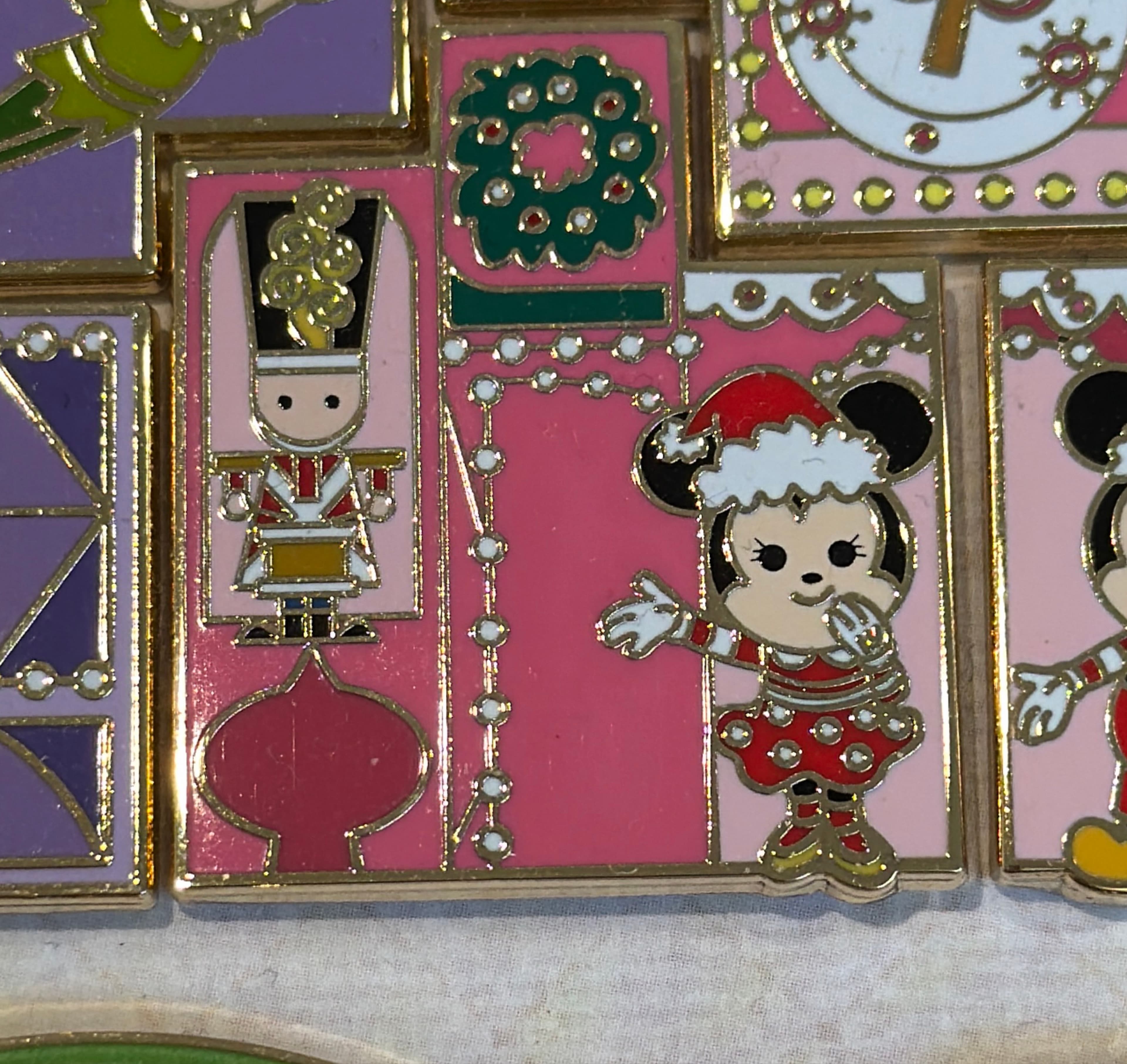 Minnie Mouse (Santa Outfit) and Nutcracker - 24-Day Holiday Countdown Calendar Mystery Pin Set 2022 front