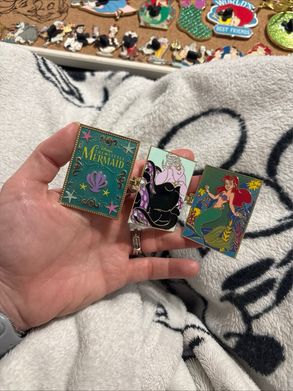 Ariel and Ursula Timeless Tales Hinged Book Pin front