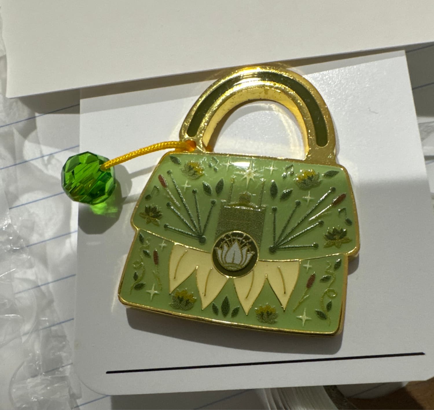 Disney Princess Beaded Purse Mystery Pin - Tiana Princess and the Frog front