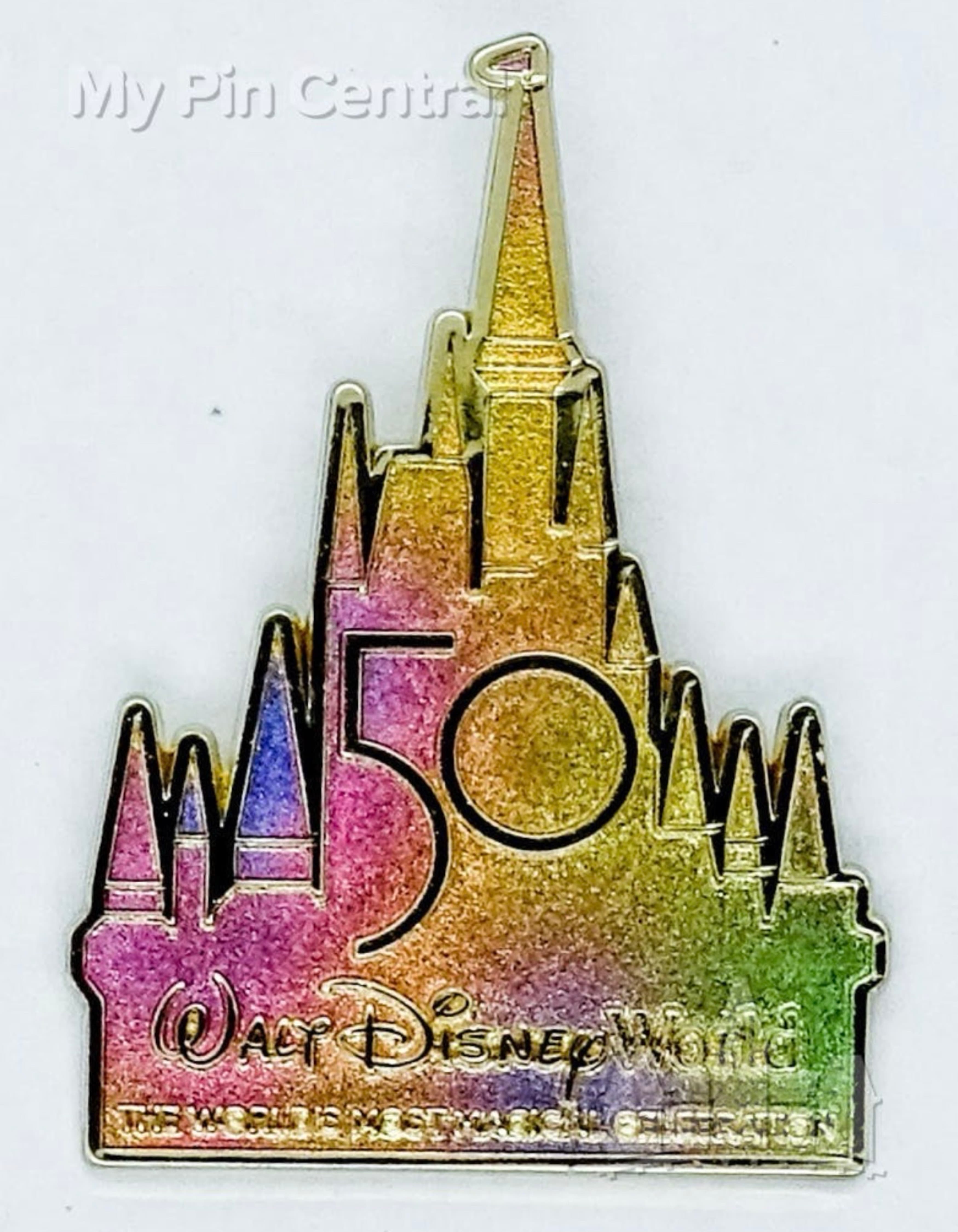 Walt Disney World 50th Anniversary Cinderella Castle 'The World's Most Magical Celebration' Pin front
