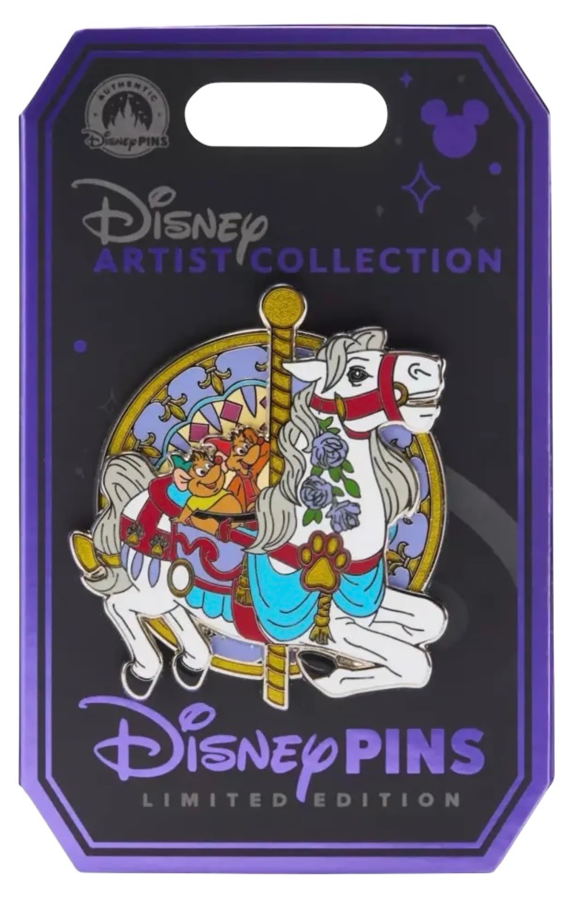 Jaq and Gus on Prince Charming Regal Carousel front