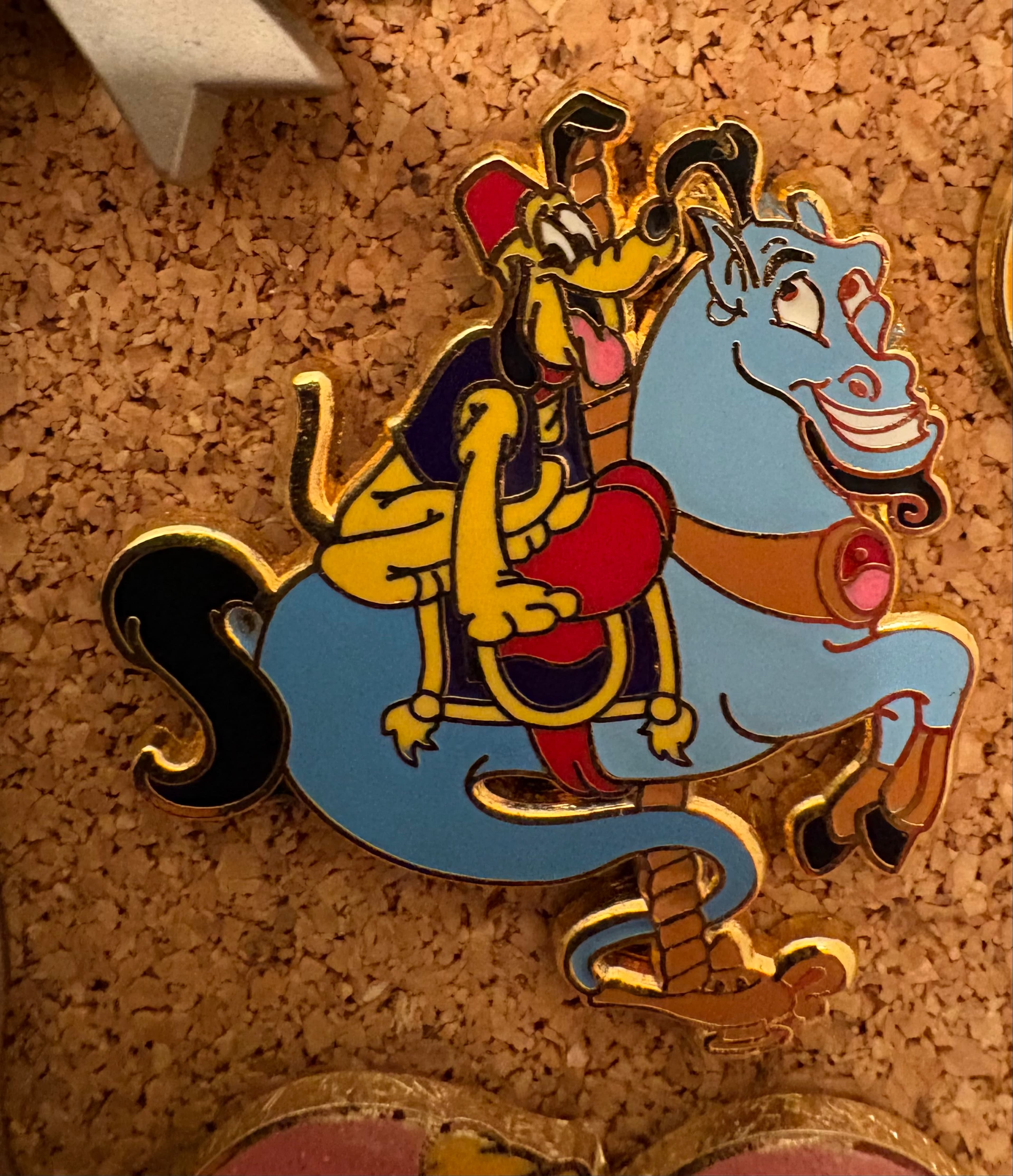 Aladdin Genie Pluto Carousel Horse Ride Pin front
