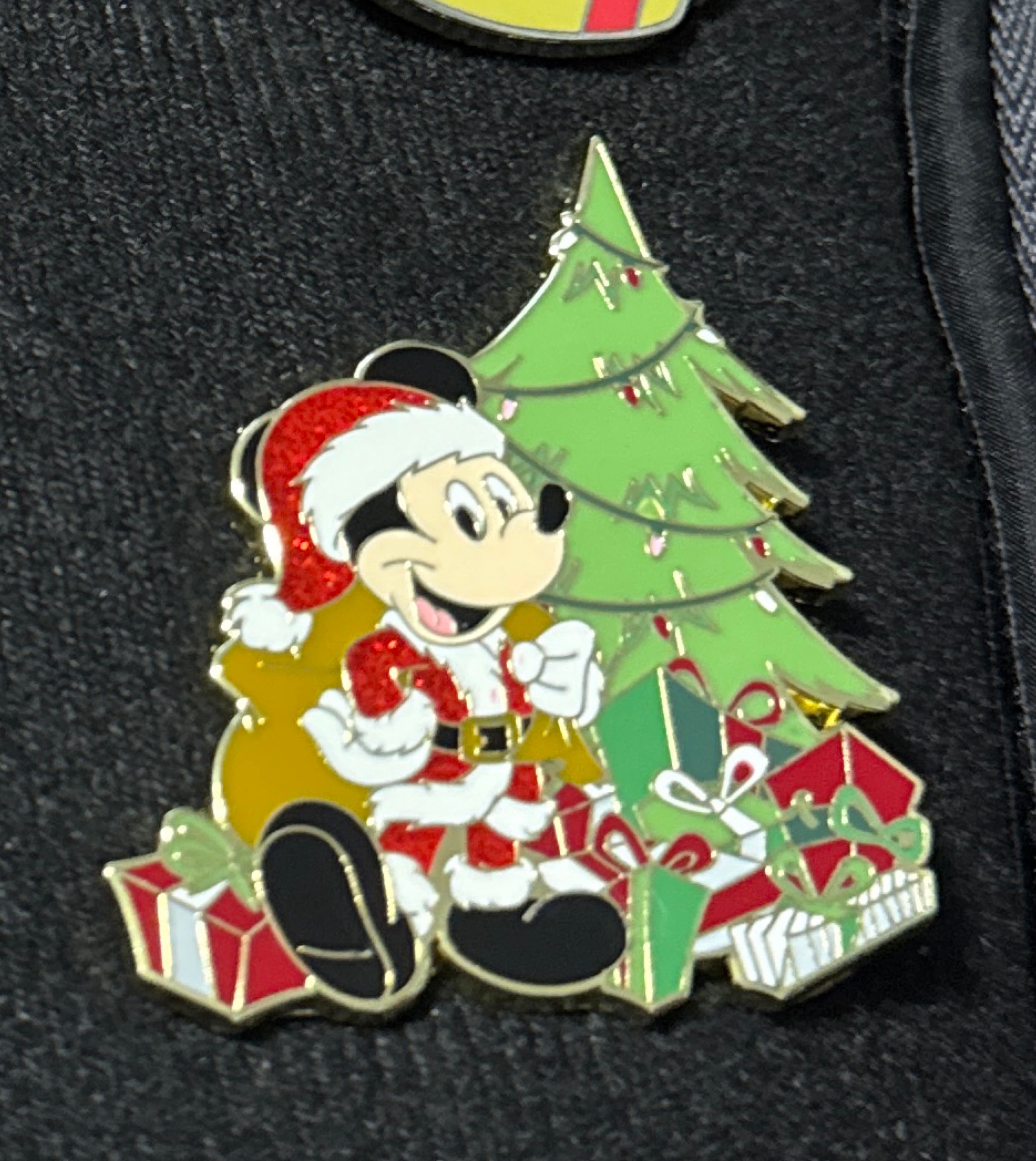 Santa Mickey Mouse Holiday Pin front