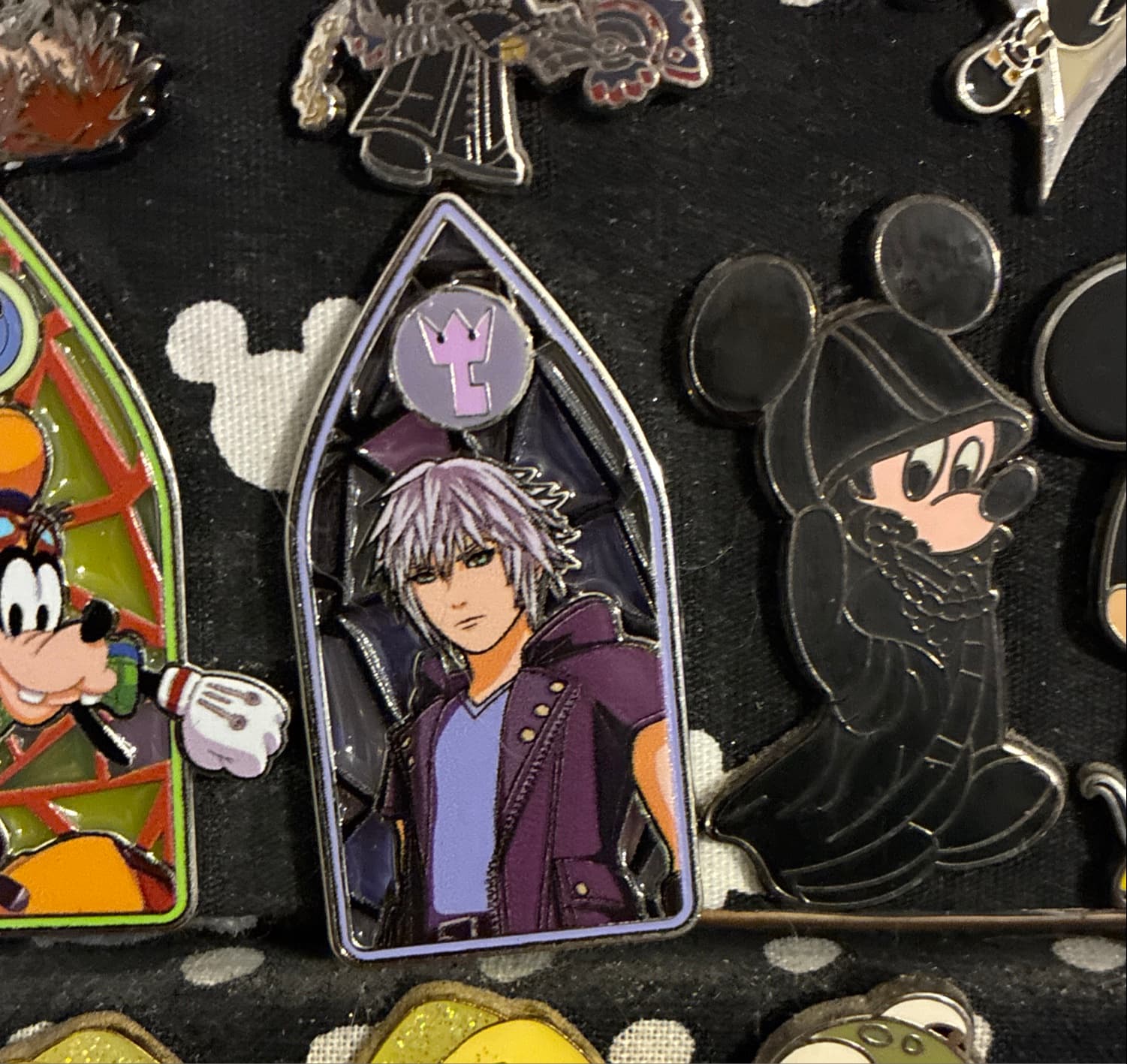 Loungefly Disney Kingdom Hearts Stained Glass Blind Box Pin Set - Riku front