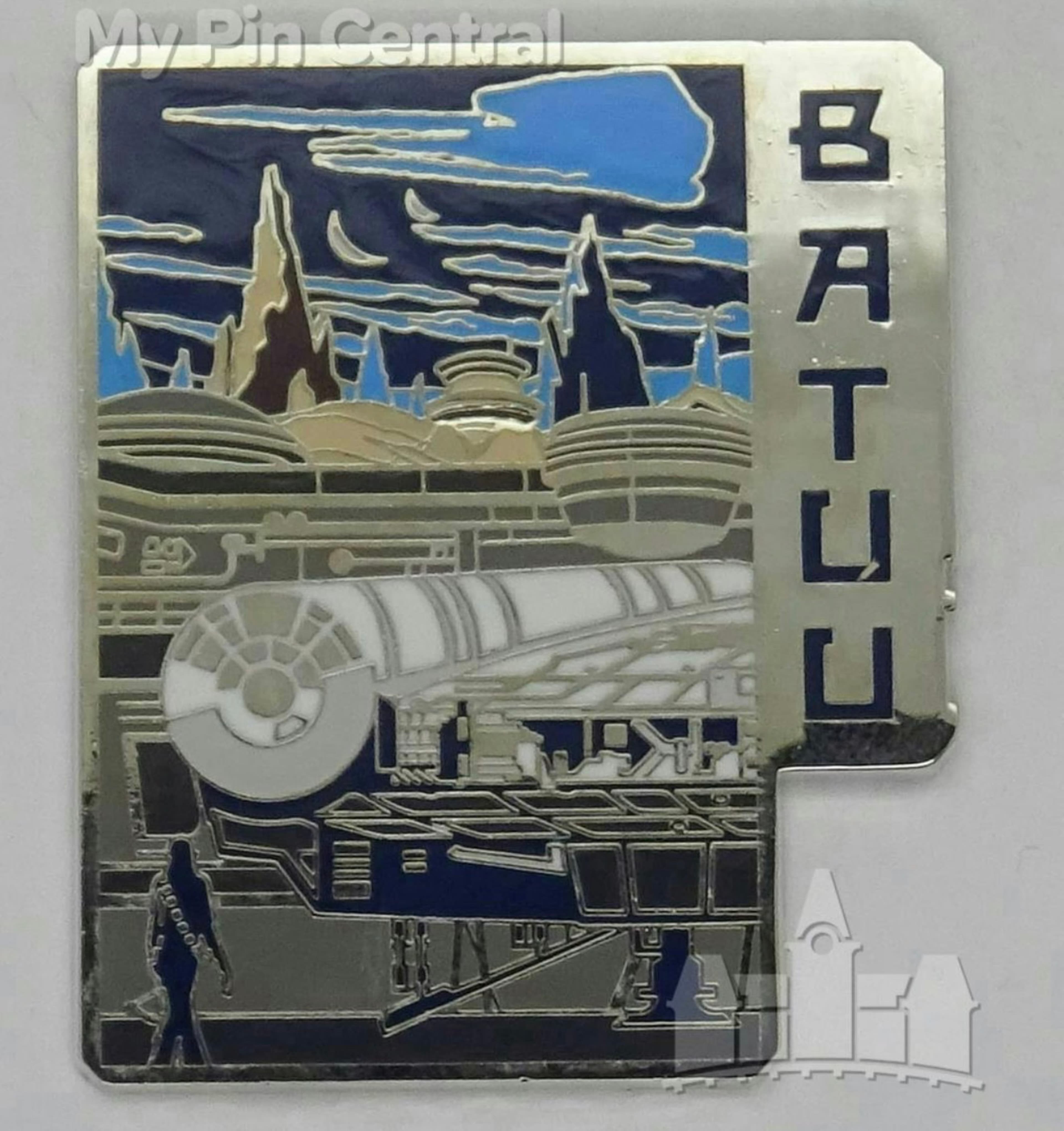 Millennium Falcon & Chewbacca at Galaxy's Edge Batuu Pin front