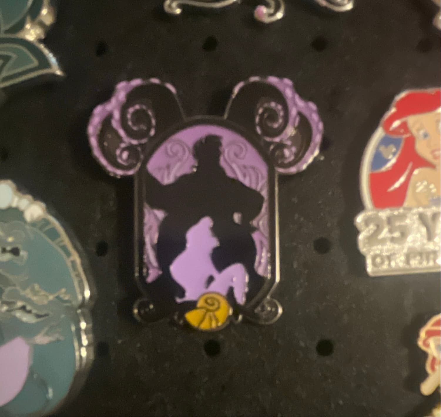 Disney The Little Mermaid 25th Anniversary Ariel and Ursula Pin front