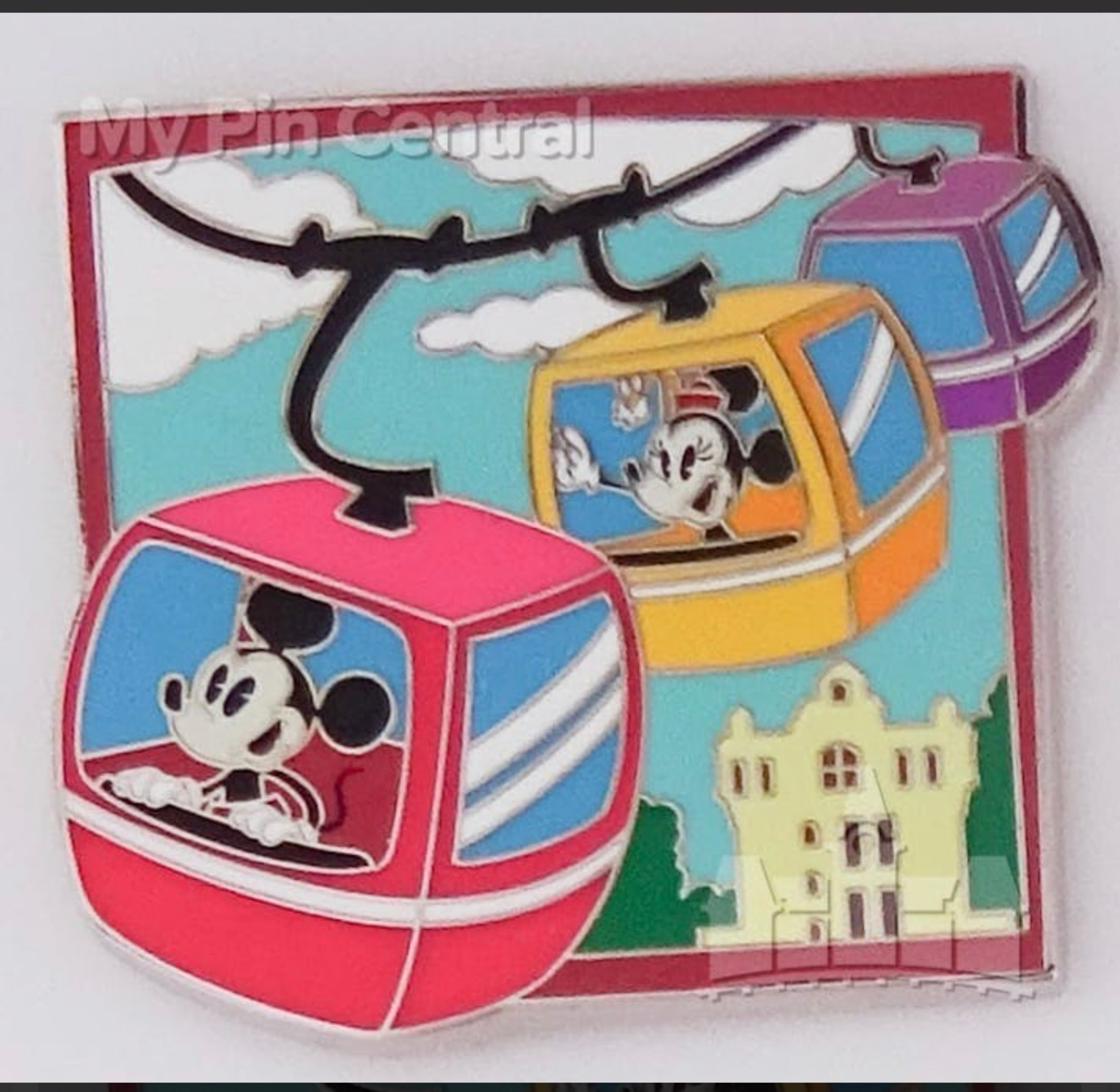 Mickey and Minnie Skyliner Gondola (Resort Building Background) front