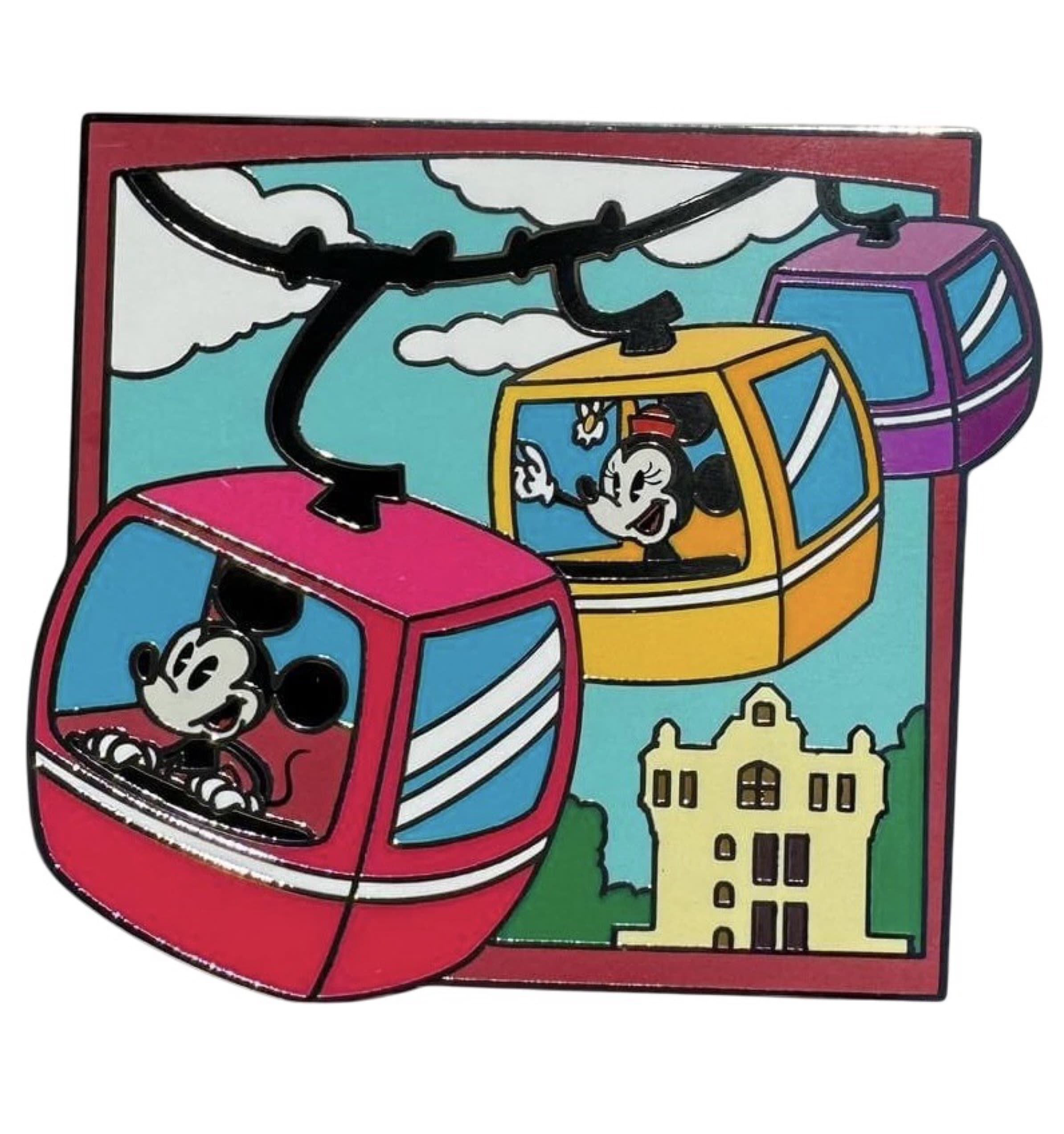 Mickey and Minnie Riding the Skyliner front