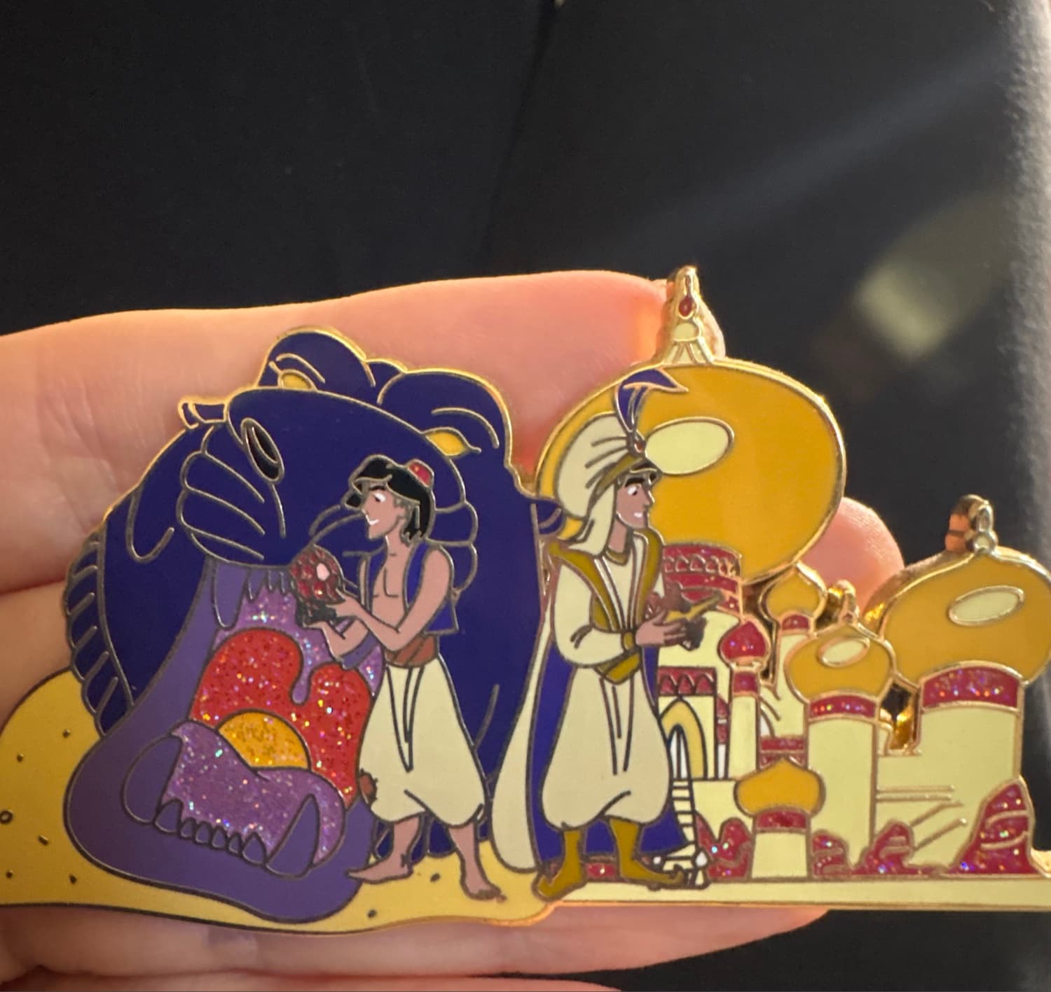 Aladdin and prince ali fantasy pin front