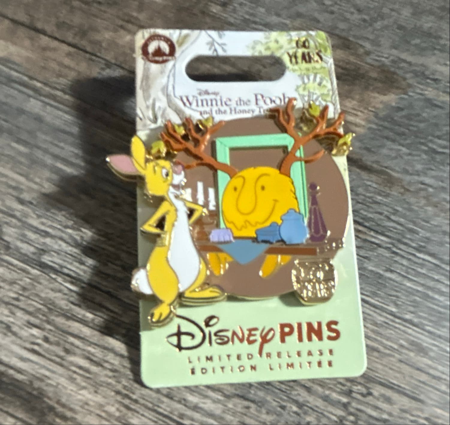Rabbit Limited Release Pin, Winnie the Pooh and the Honey Tree 60th Anniversary front