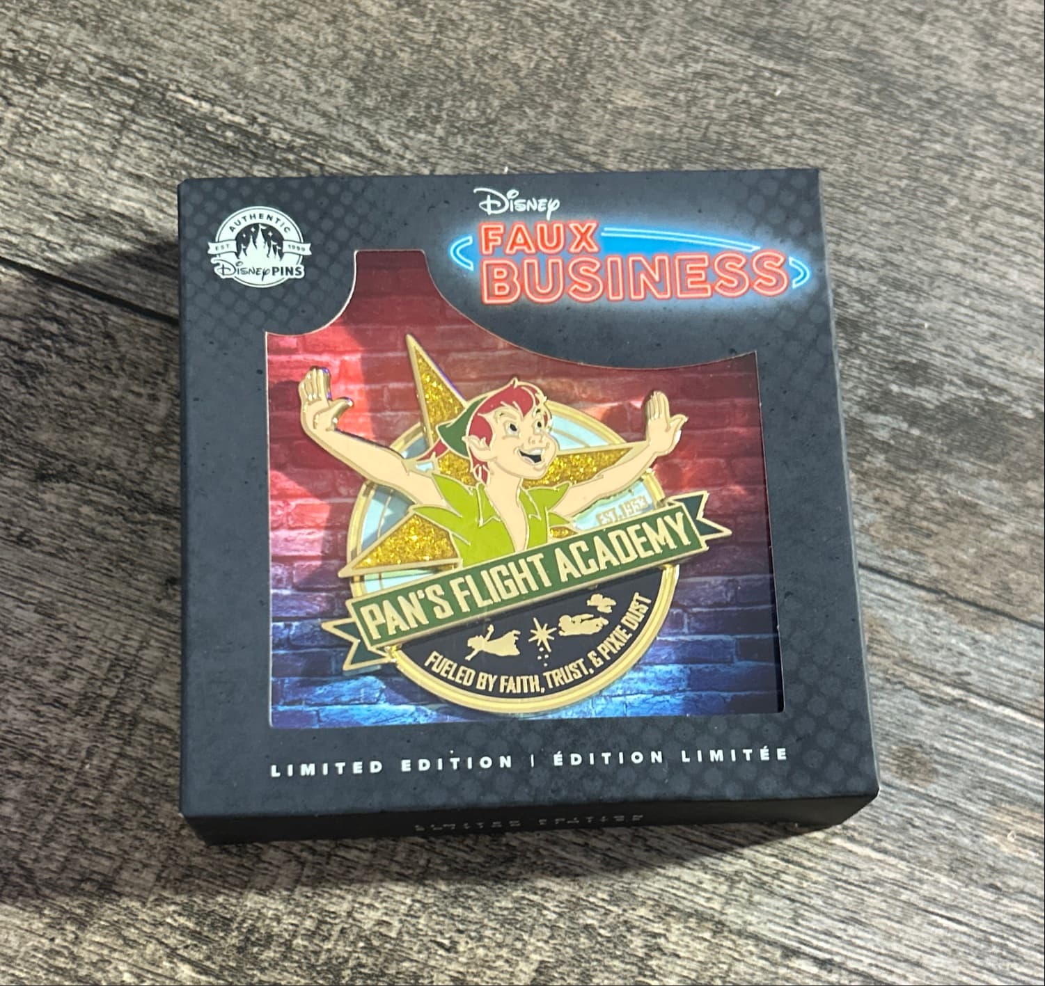 Peter Pan Pan's Flight Academy - Faux Business Boxed Series Pin front