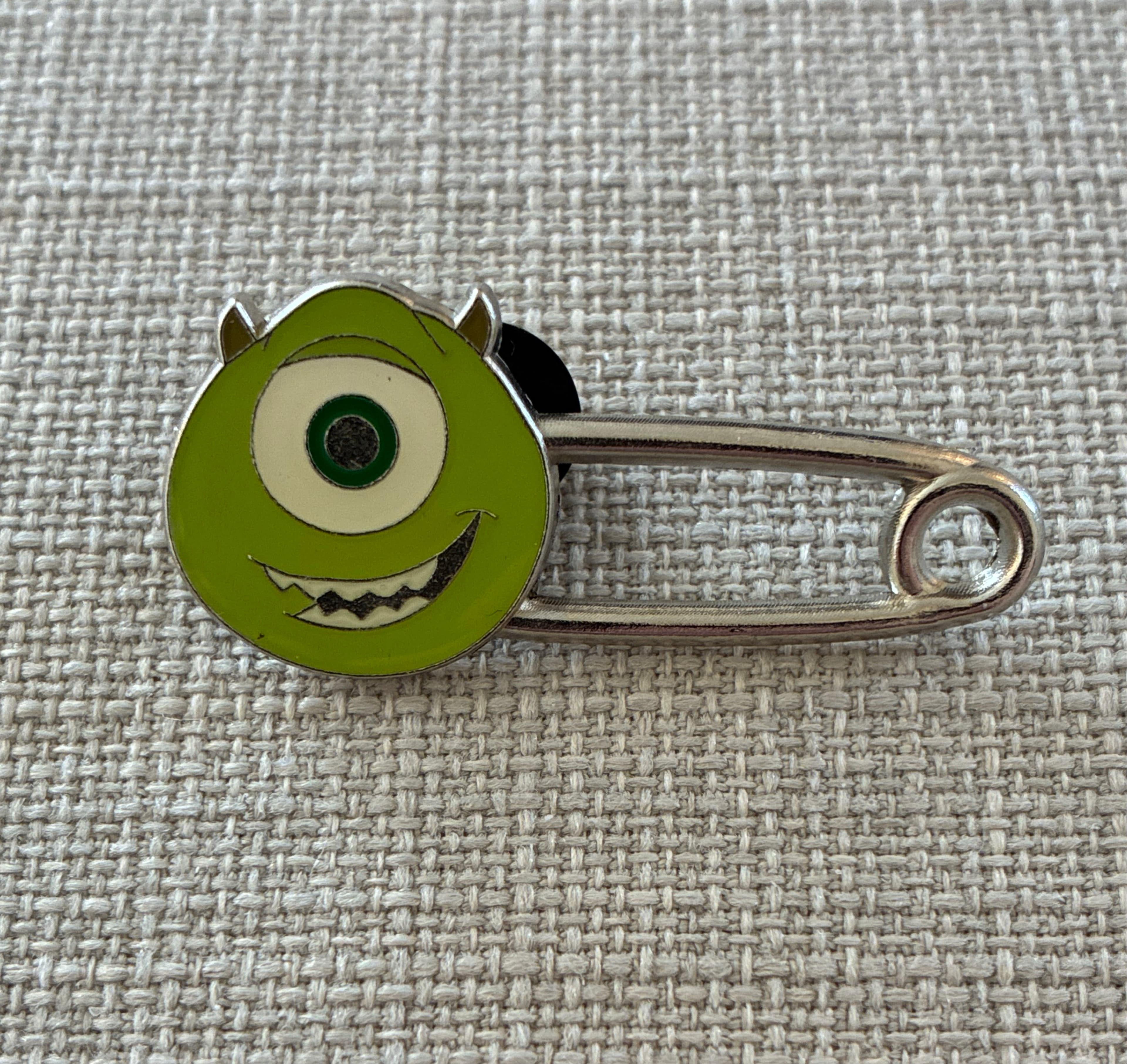 Mike Wazowski Safety Pin - Monsters, Inc. front