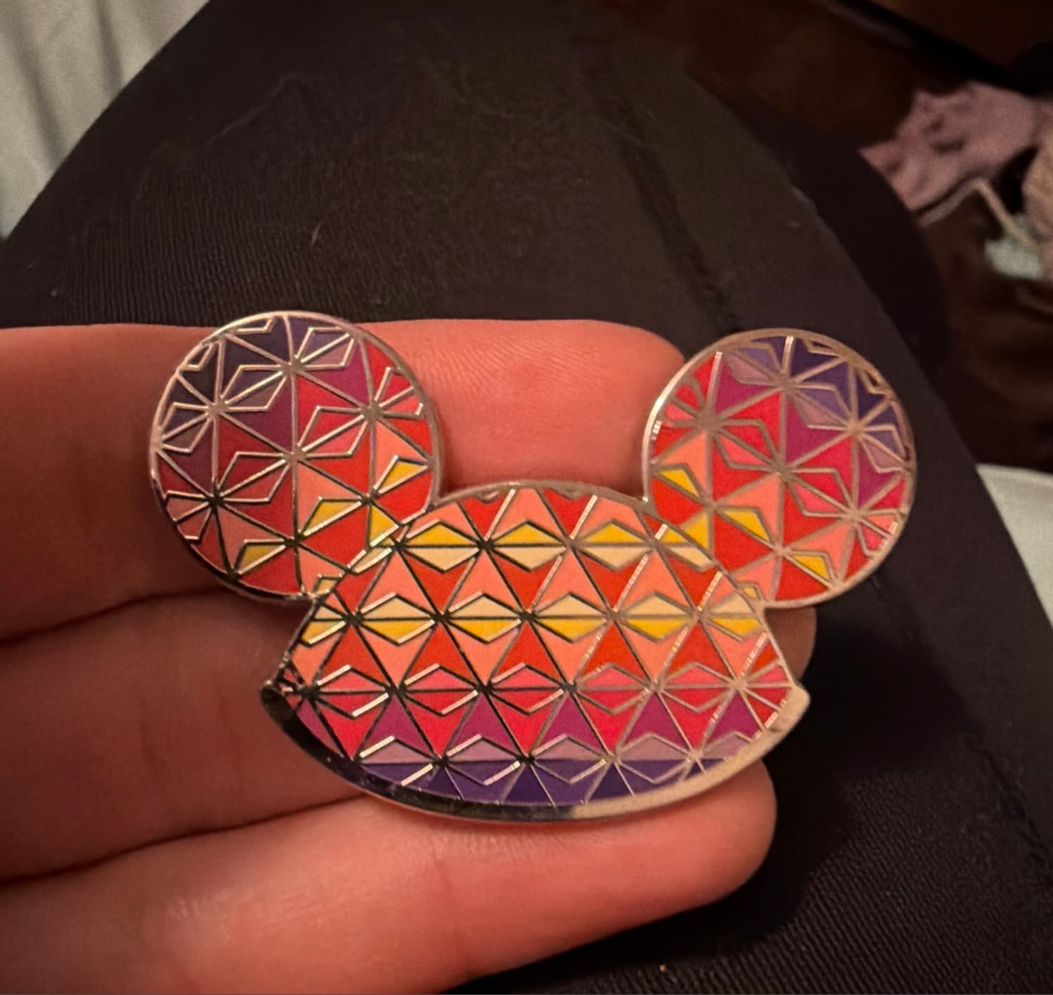 EPCOT Spaceship Earth Mickey Icon Pin front