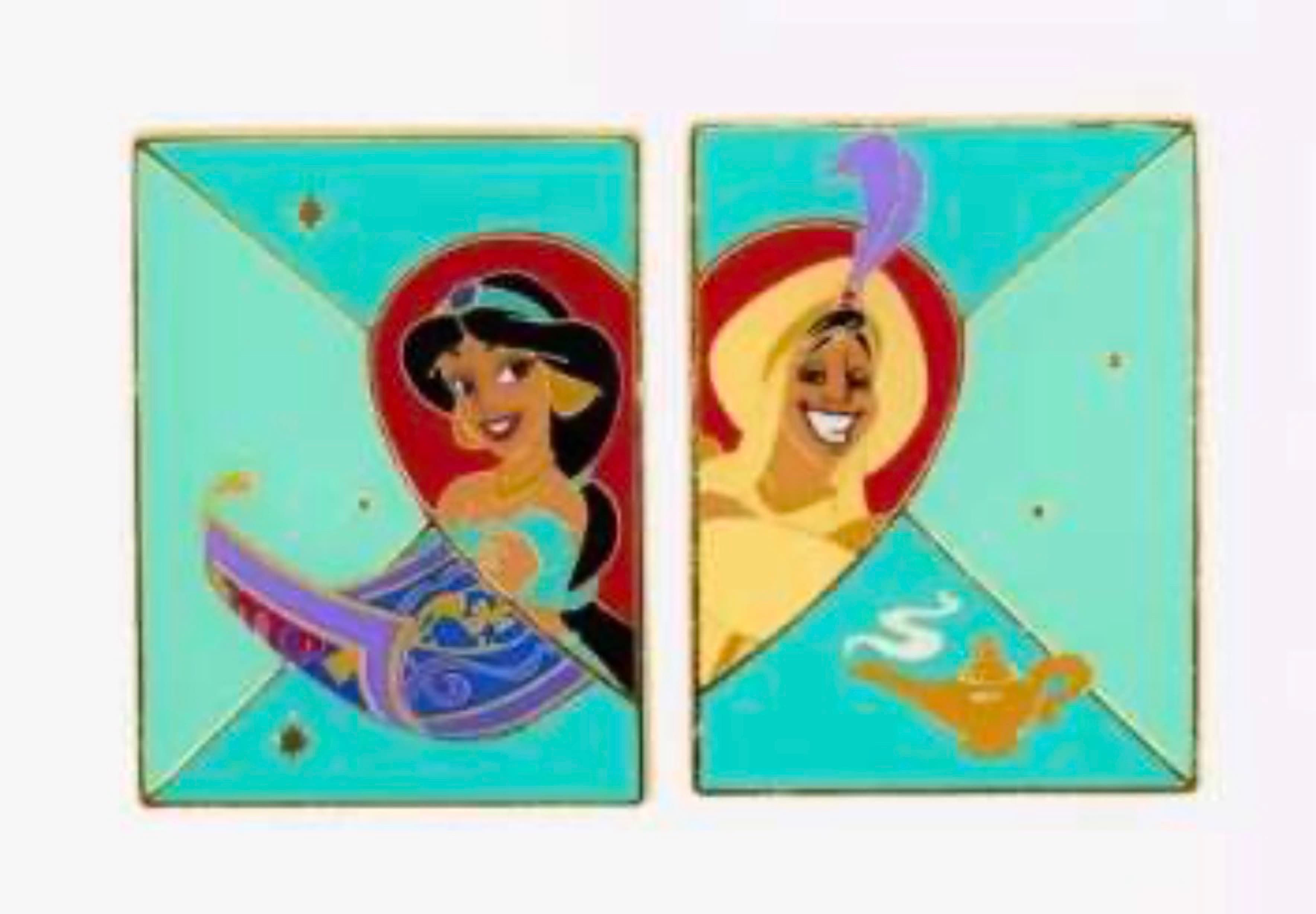 Aladdin and Jasmine Envelope Set front